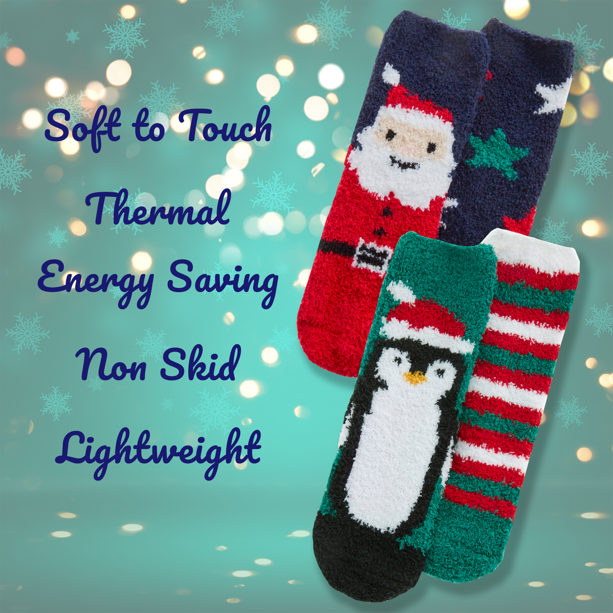 Kids Boys Girls Winter Christmas Fluffy Bed Socks Non Slip Xmas 6-8.5 up to 4-6 - Picture 23 of 37