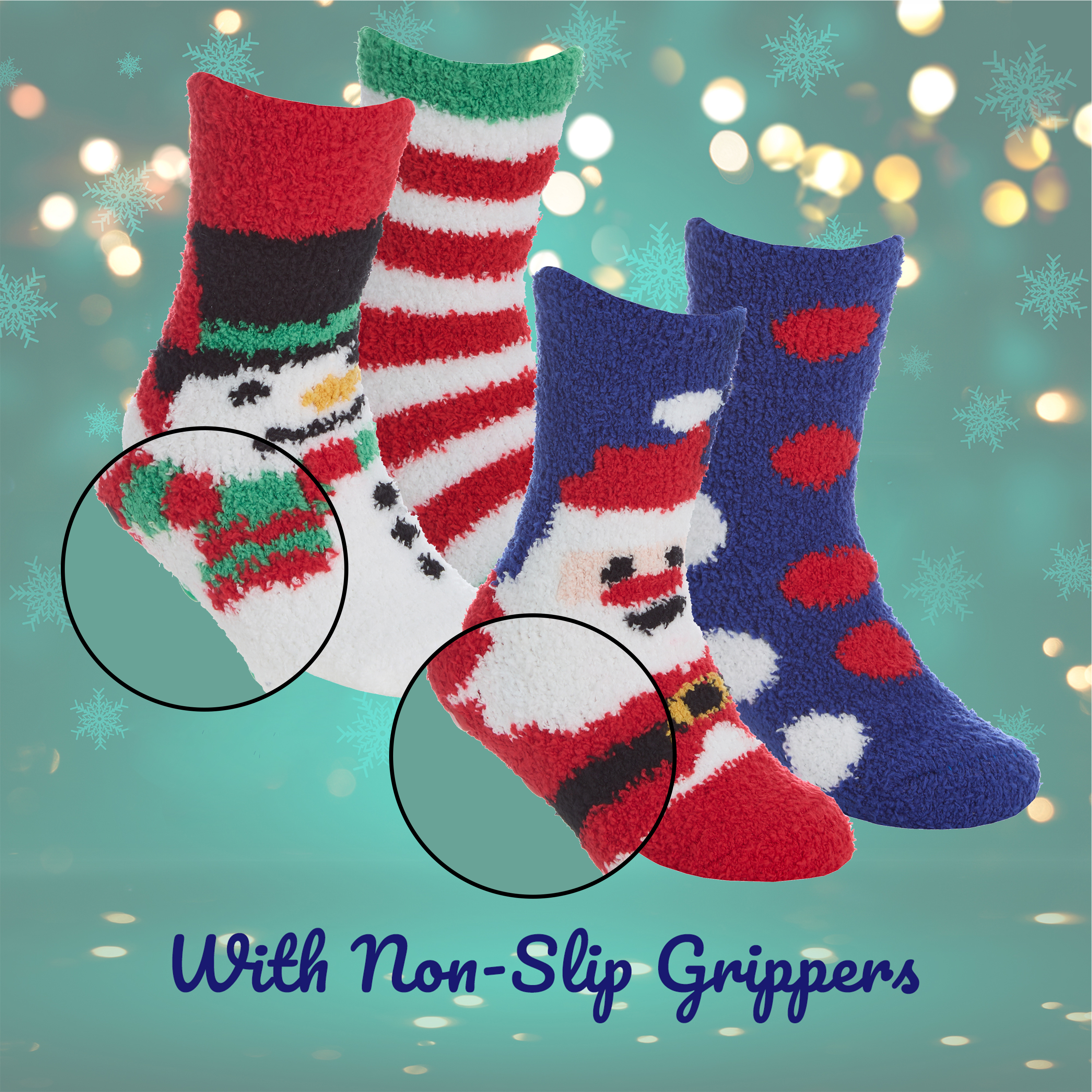 Kids Boys Girls Winter Christmas Fluffy Bed Socks Non Slip Xmas 6-8.5 up to 4-6 - Picture 10 of 37