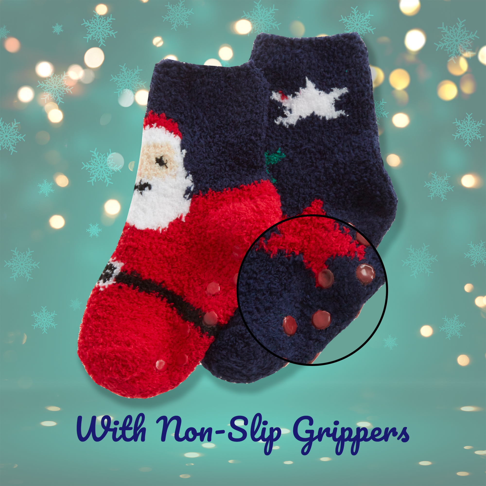 Kids Boys Girls Winter Christmas Fluffy Bed Socks Non Slip Xmas 6-8.5 up to 4-6 - Picture 34 of 37