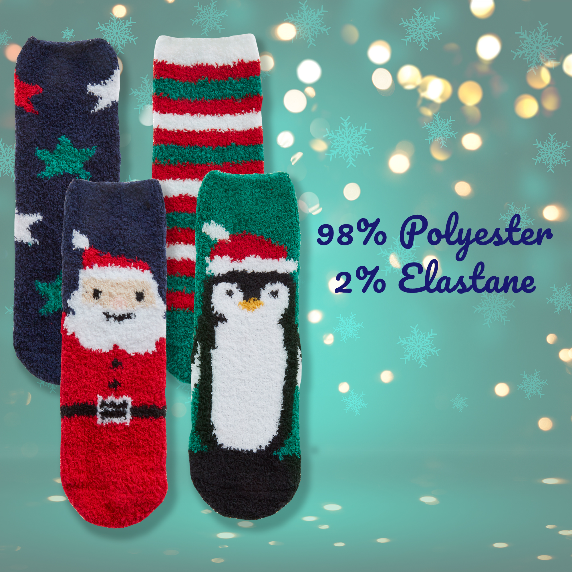Kids Boys Girls Winter Christmas Fluffy Bed Socks Non Slip Xmas 6-8.5 up to 4-6 - Picture 21 of 37