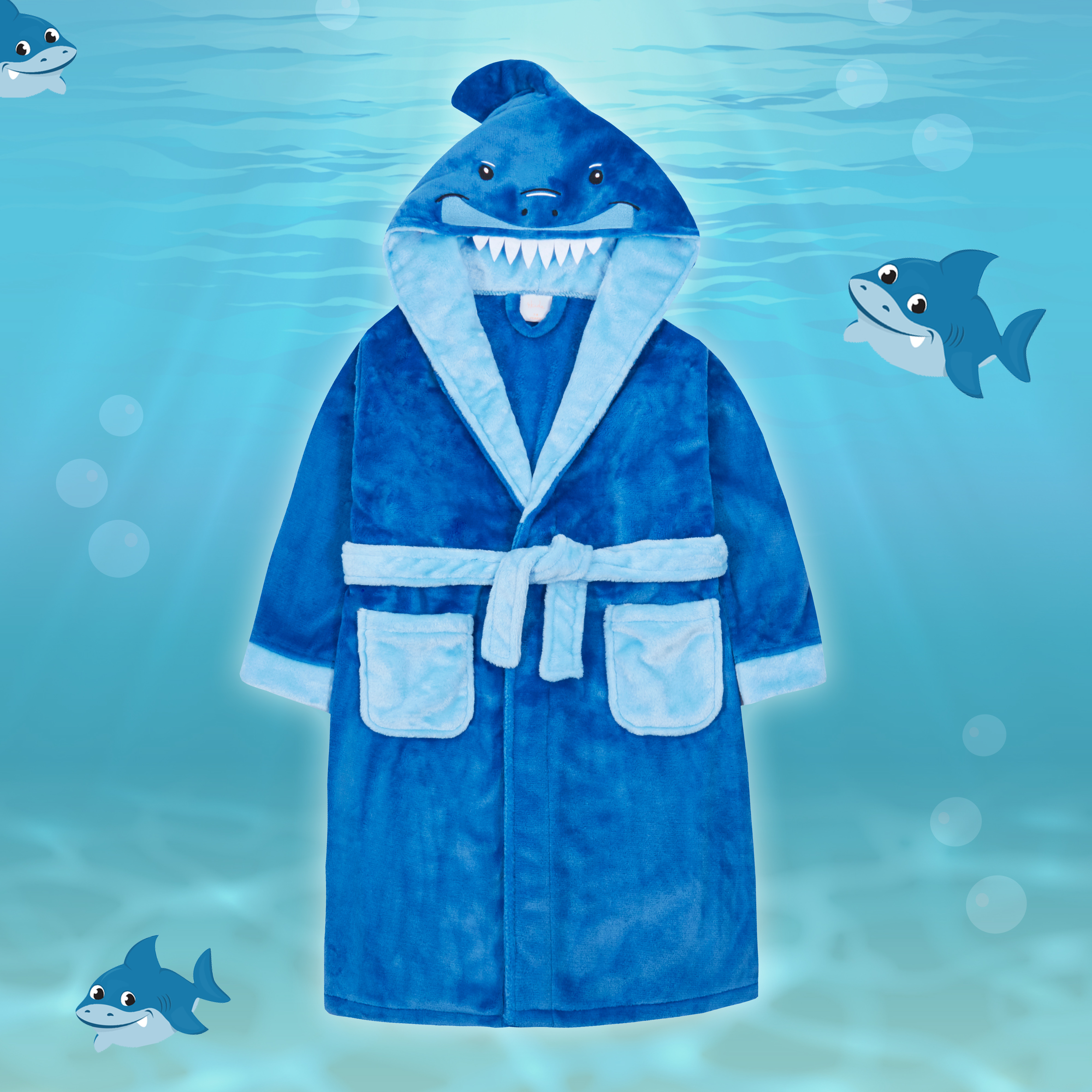 boys shark dressing gown