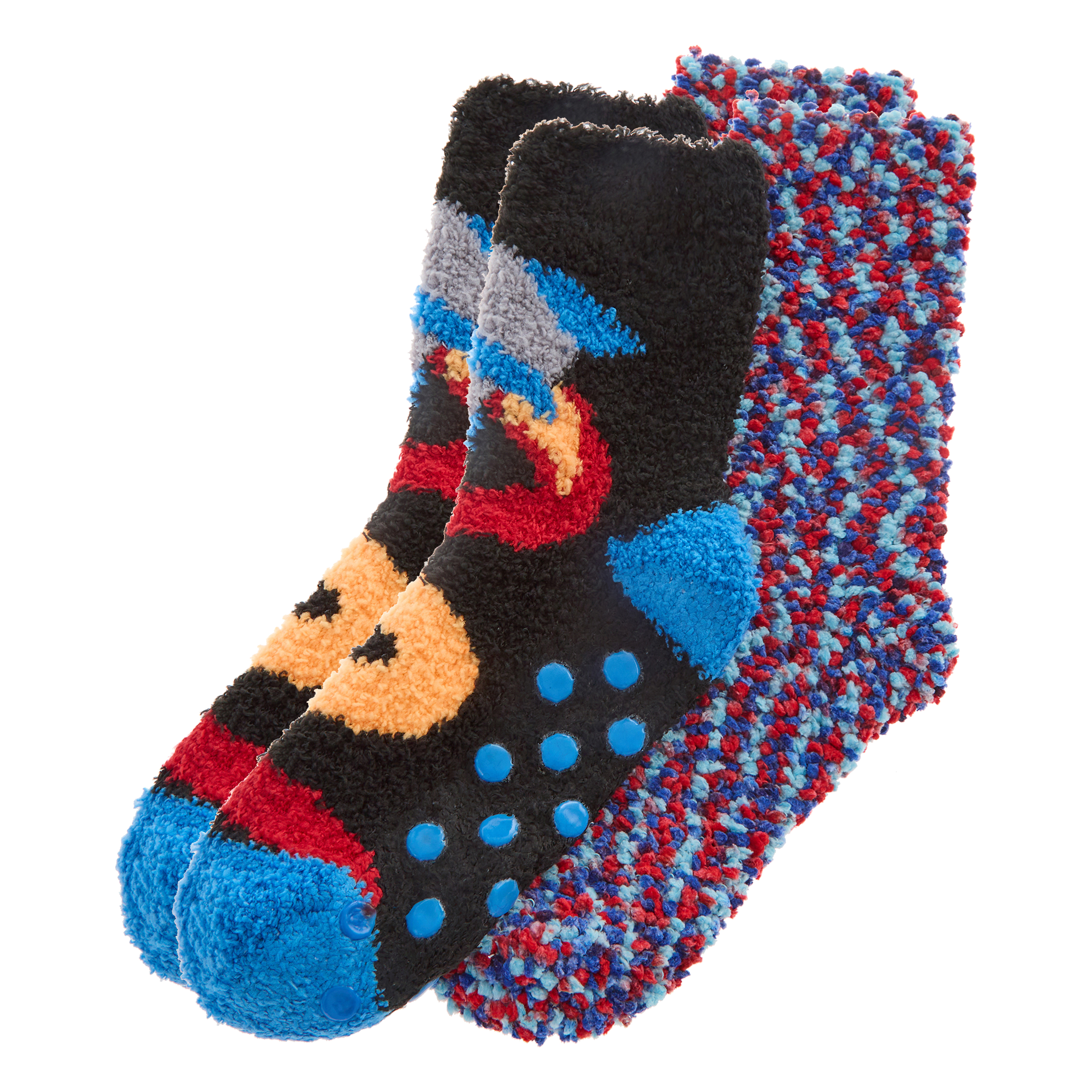 2 pares de calcetines de cama antideslizantes para palomitas de maíz esponjosas para niños píxel 9-12 12-3 4-6 - Imagen 23 de 29