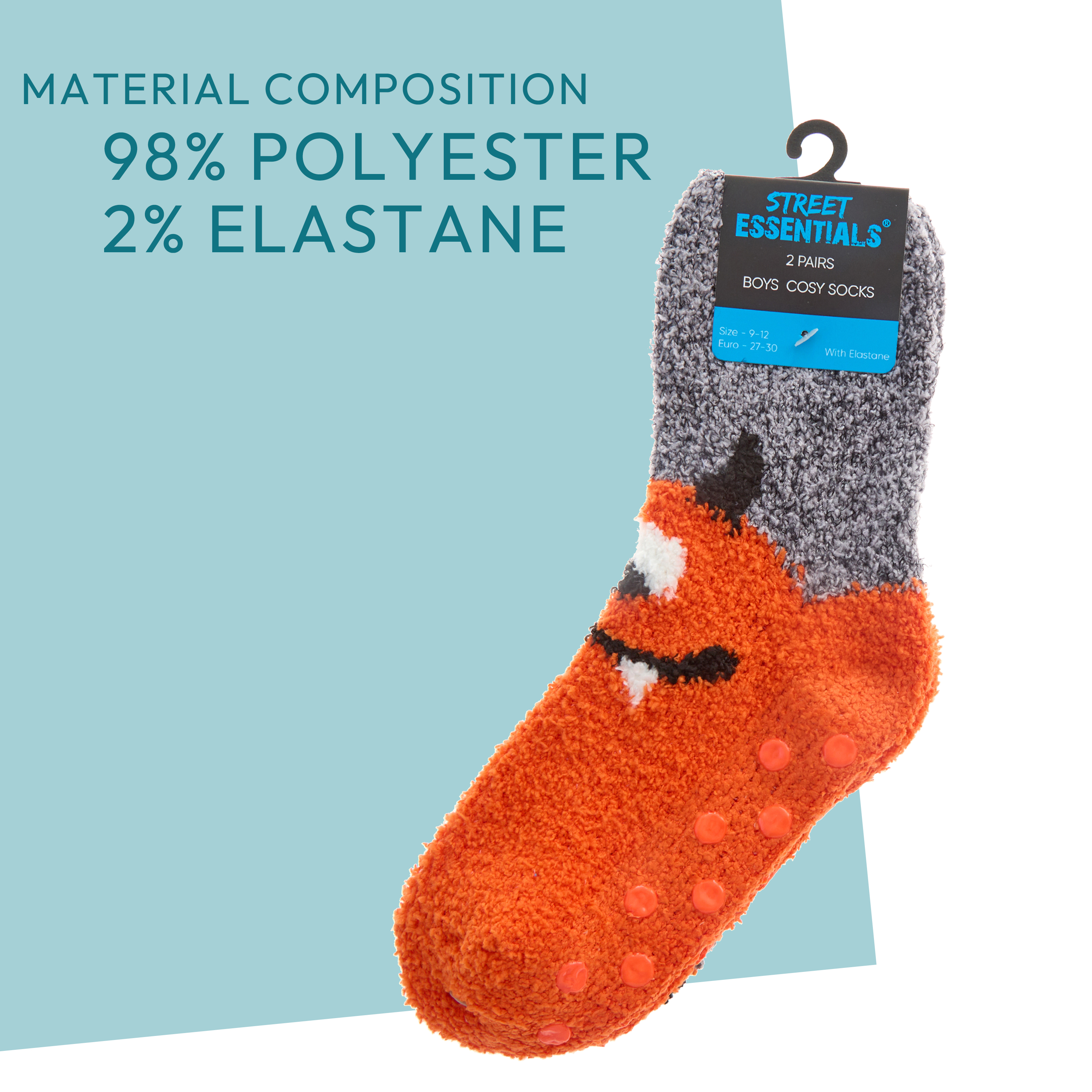 2 pares de calcetines de cama antideslizantes para palomitas de maíz esponjosas para niños píxel 9-12 12-3 4-6 - Imagen 21 de 29