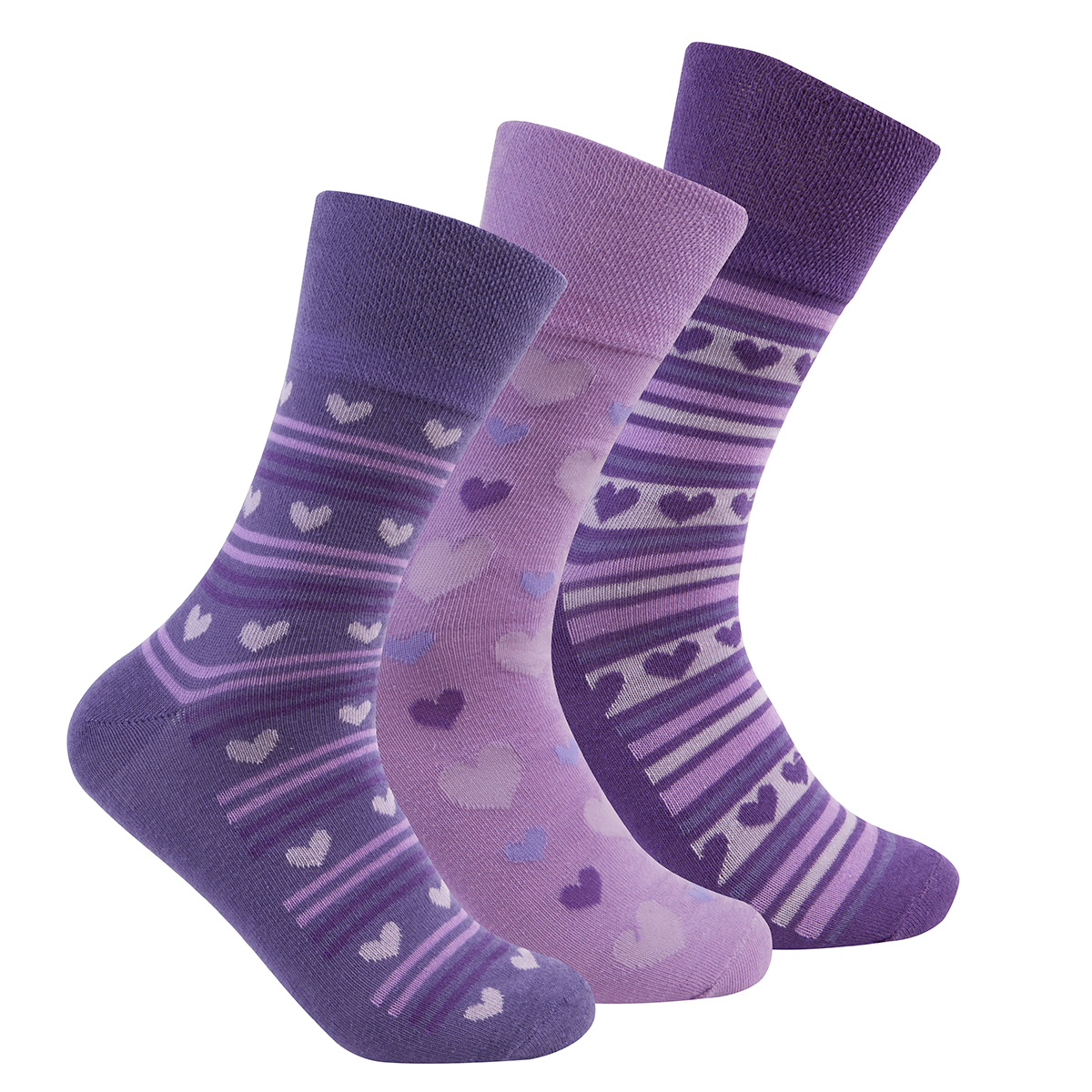 Womens Diabetic Socks 6-9 Pairs Cotton Rich Non Elastic Top Comfort ...