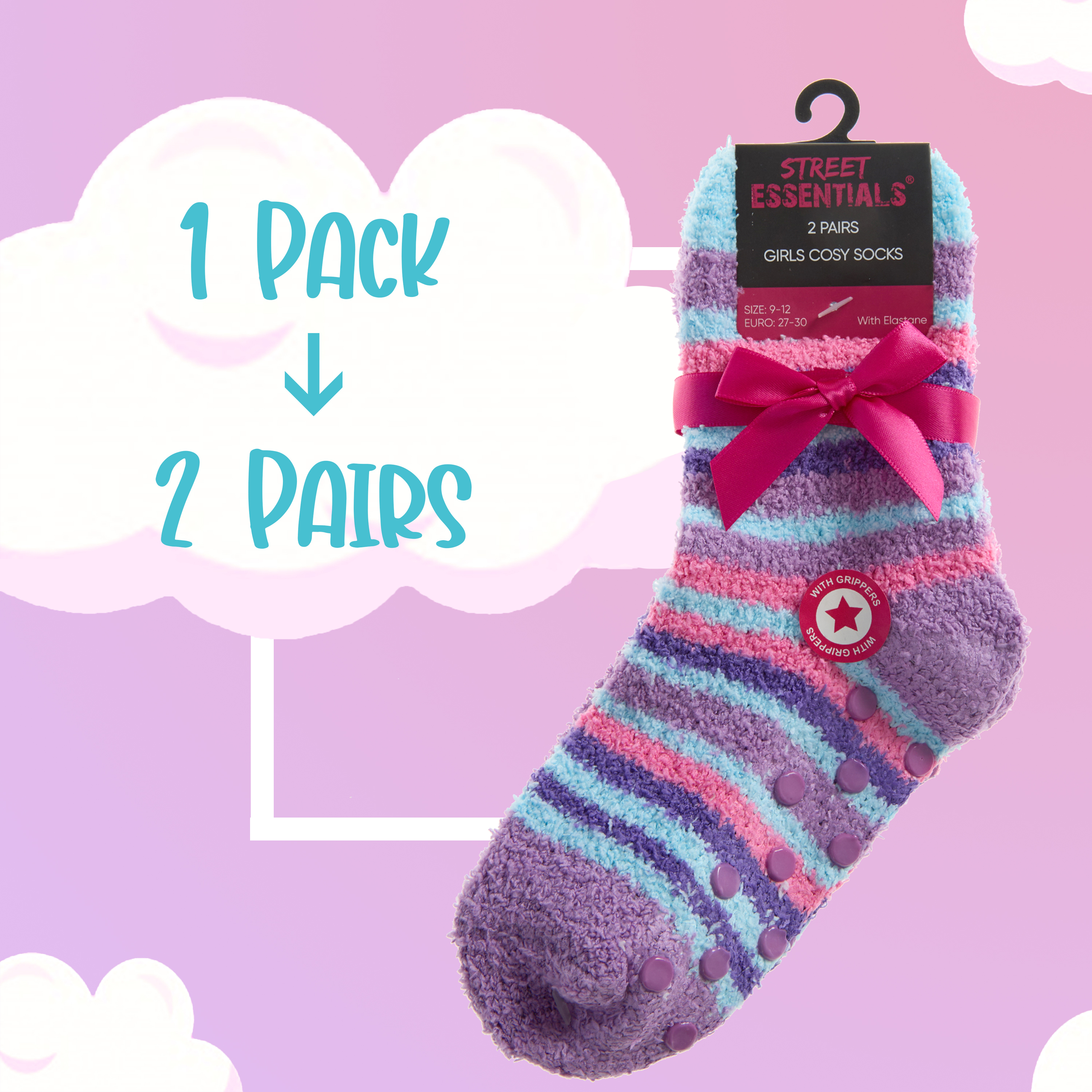 Fluffy Slipper Socks For Women And Girls, 5 Pairs Warm Cosy Bed