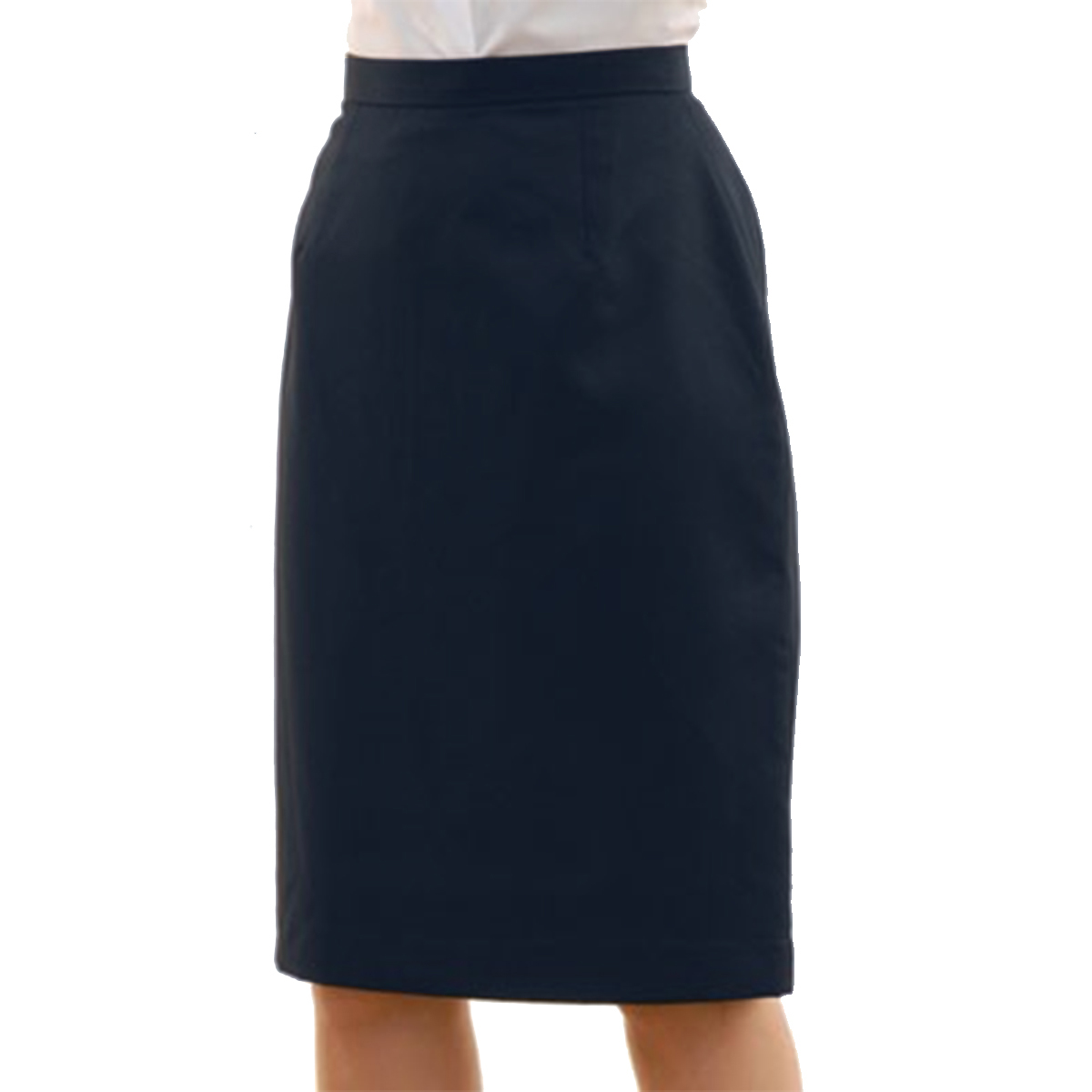 Womens Plain Formal Pencil Skirt Office Work Zip Straight Cut Sizes 8 ...