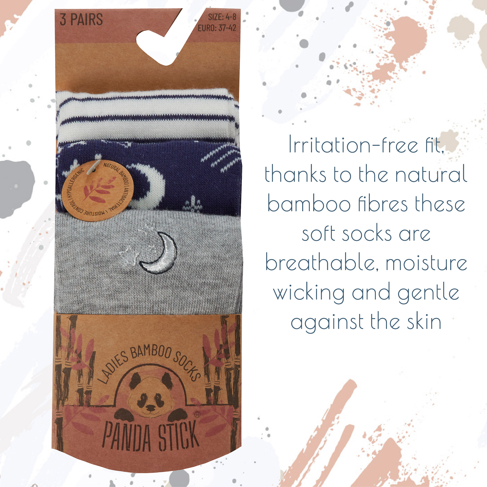 Ladies Bamboo Viscose Stripped Novelty Colourful Socks Novelty Popcorn Multipack - Picture 4 of 14