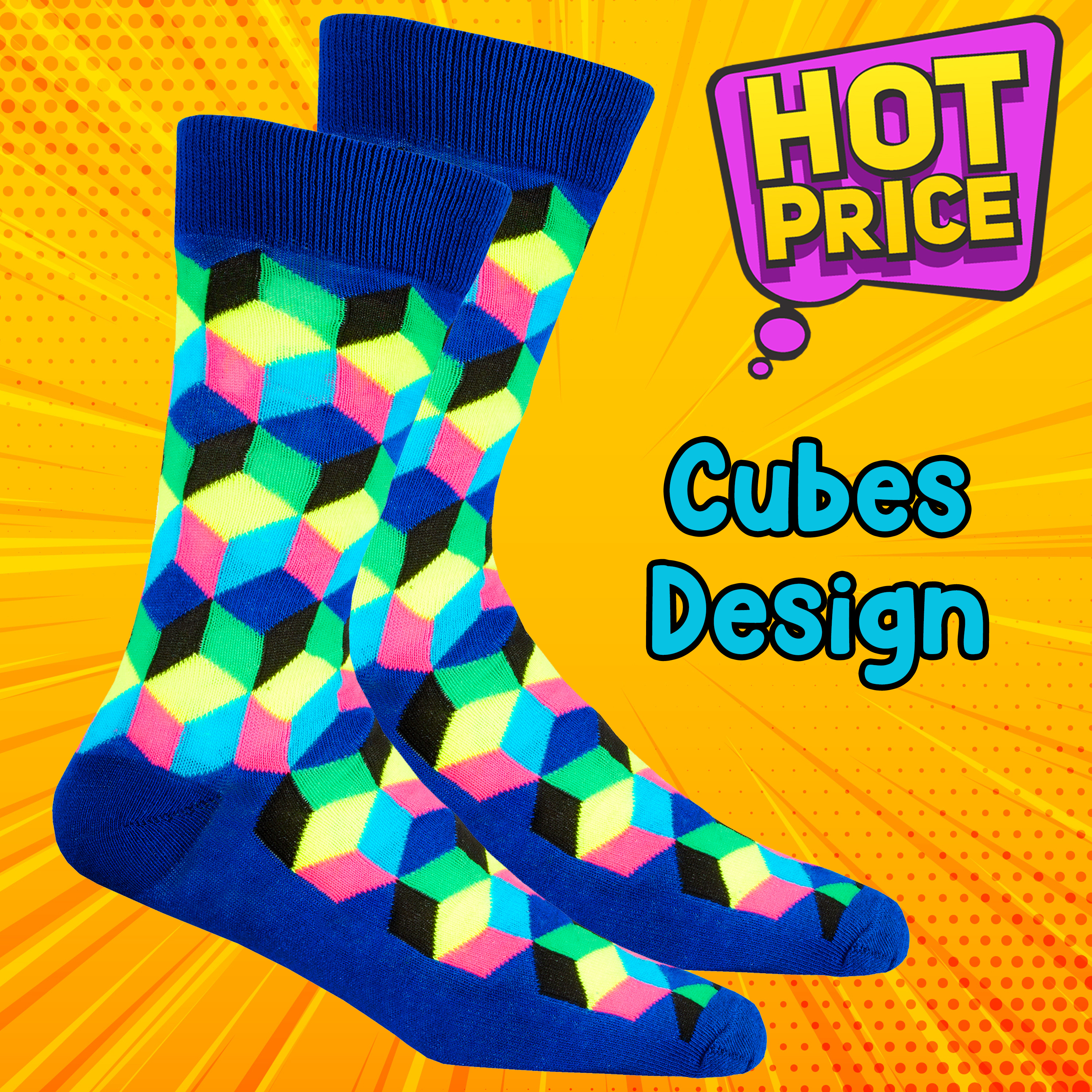 Mens Funky Socks Crew Mid Calf Novelty Cartoon Funny Cotton Rich Gift Present UK - Picture 10 of 25