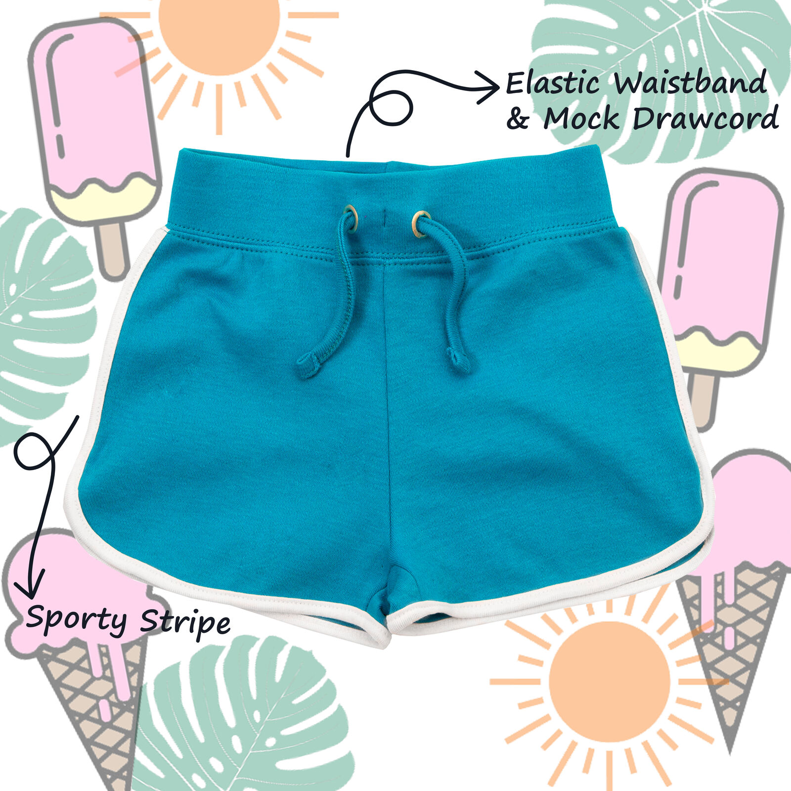 UK STOCK Kids Girls Jersey Shorts Beach Summer Hot Pants 100% Cotton Age 2-13 Yr - Picture 8 of 11