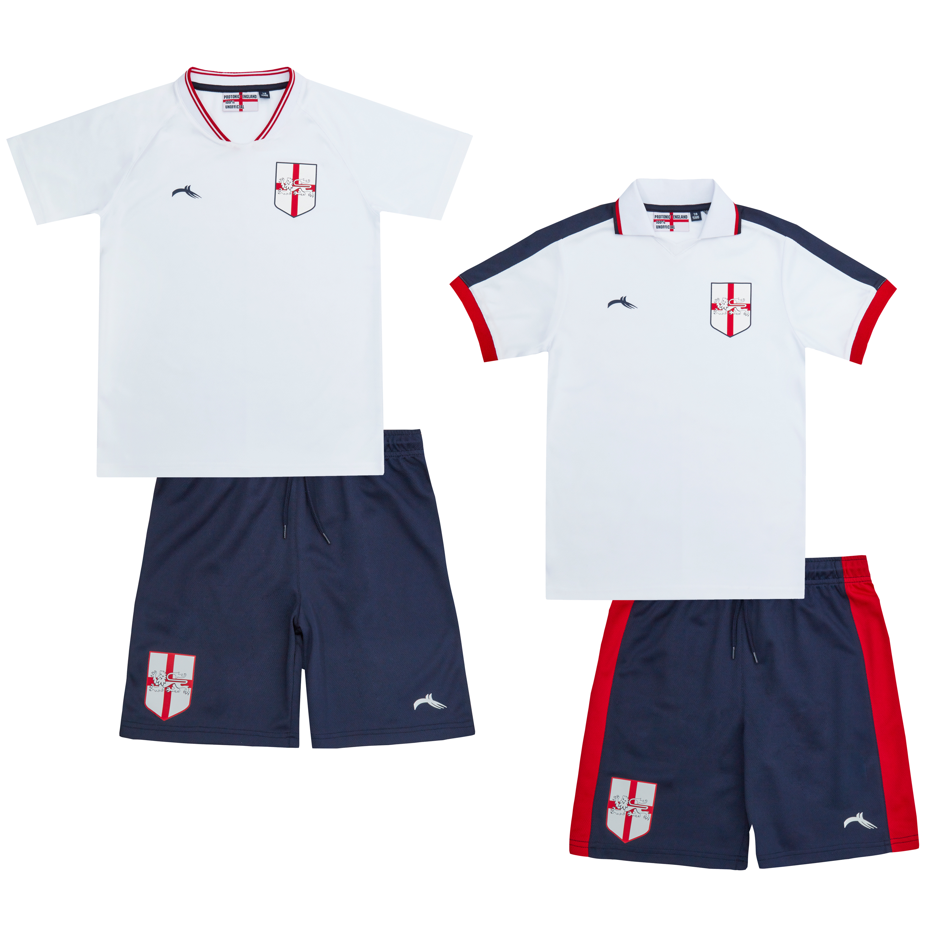 Metzuyan Boys England Football Soccer Set for Kids Shorts T-Shirt Children Gift 7-13 YRS