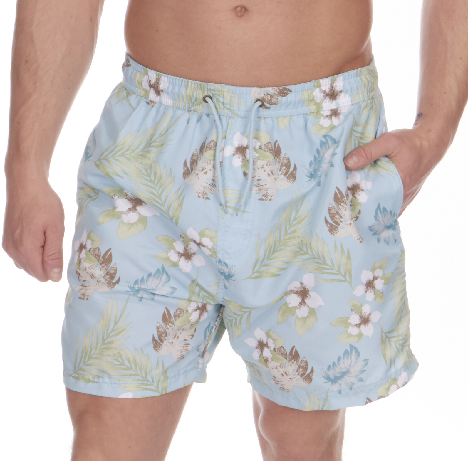 Mens Hawaiian Printed Swimming Shorts Swim Trunks Beach Holiday Summer Swimwear