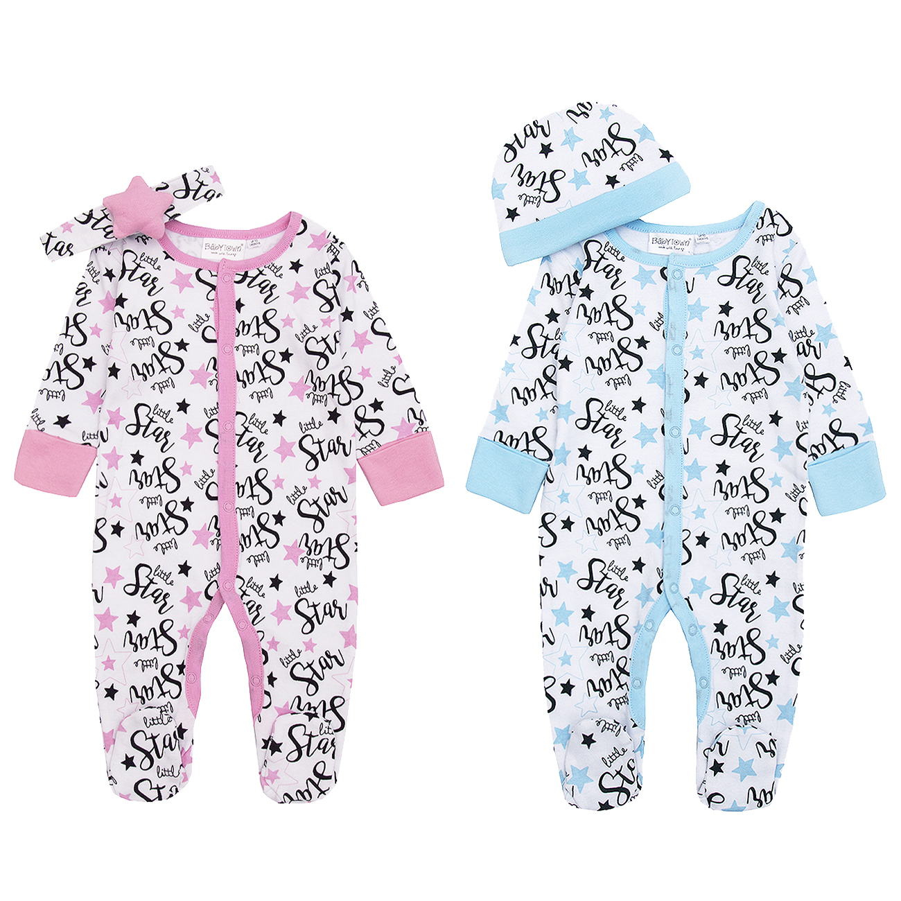 BABYPREM Baby Girls Clothes Sleepsuit Babygrow One-Piece Coverall Outfit 0-9 m