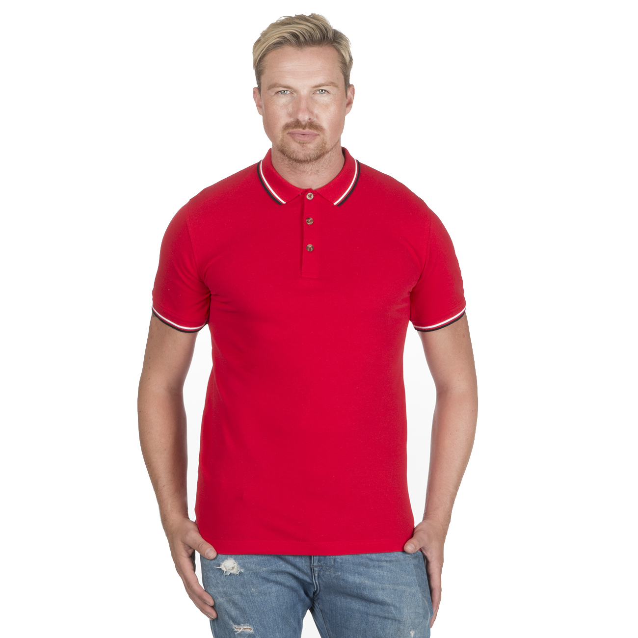 Camisa polo clásica de piqué para hombre con puntas deportes de golf manga corta básica algodón - Imagen 5 de 11