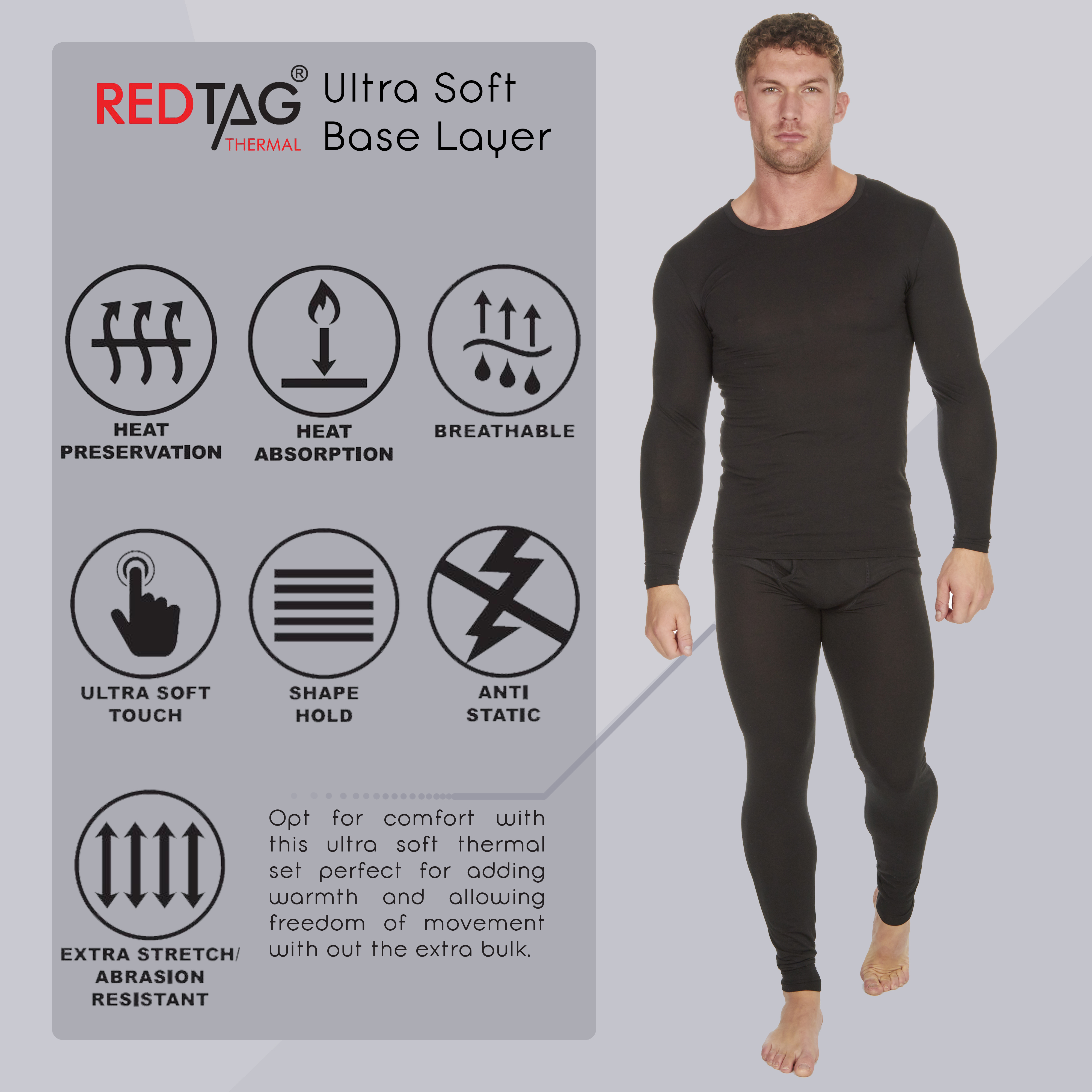 mens ski thermal base layer