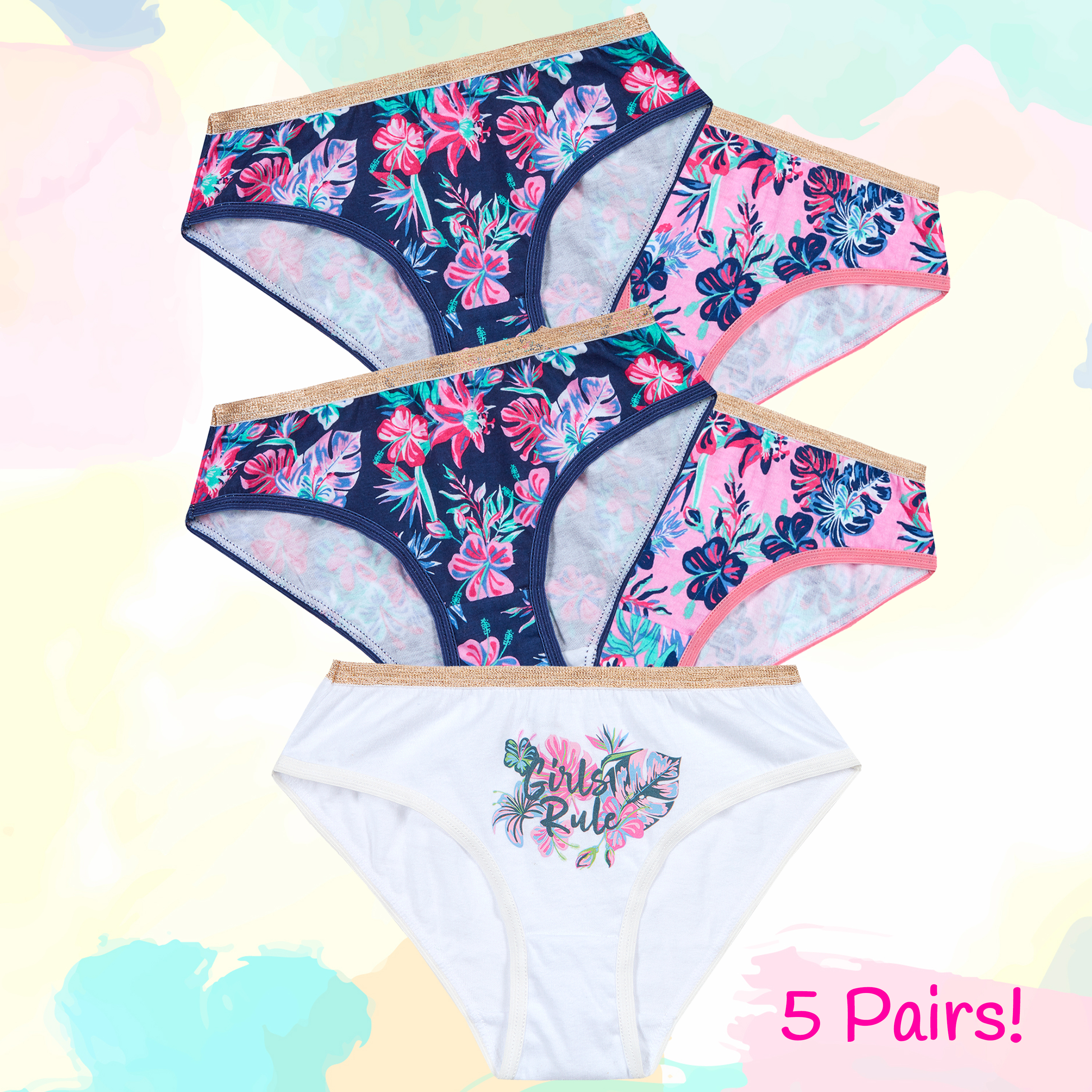Paquete de 5 pares de brifas knickers multicompra pantalones ricos en algodón ropa interior - Imagen 4 de 34