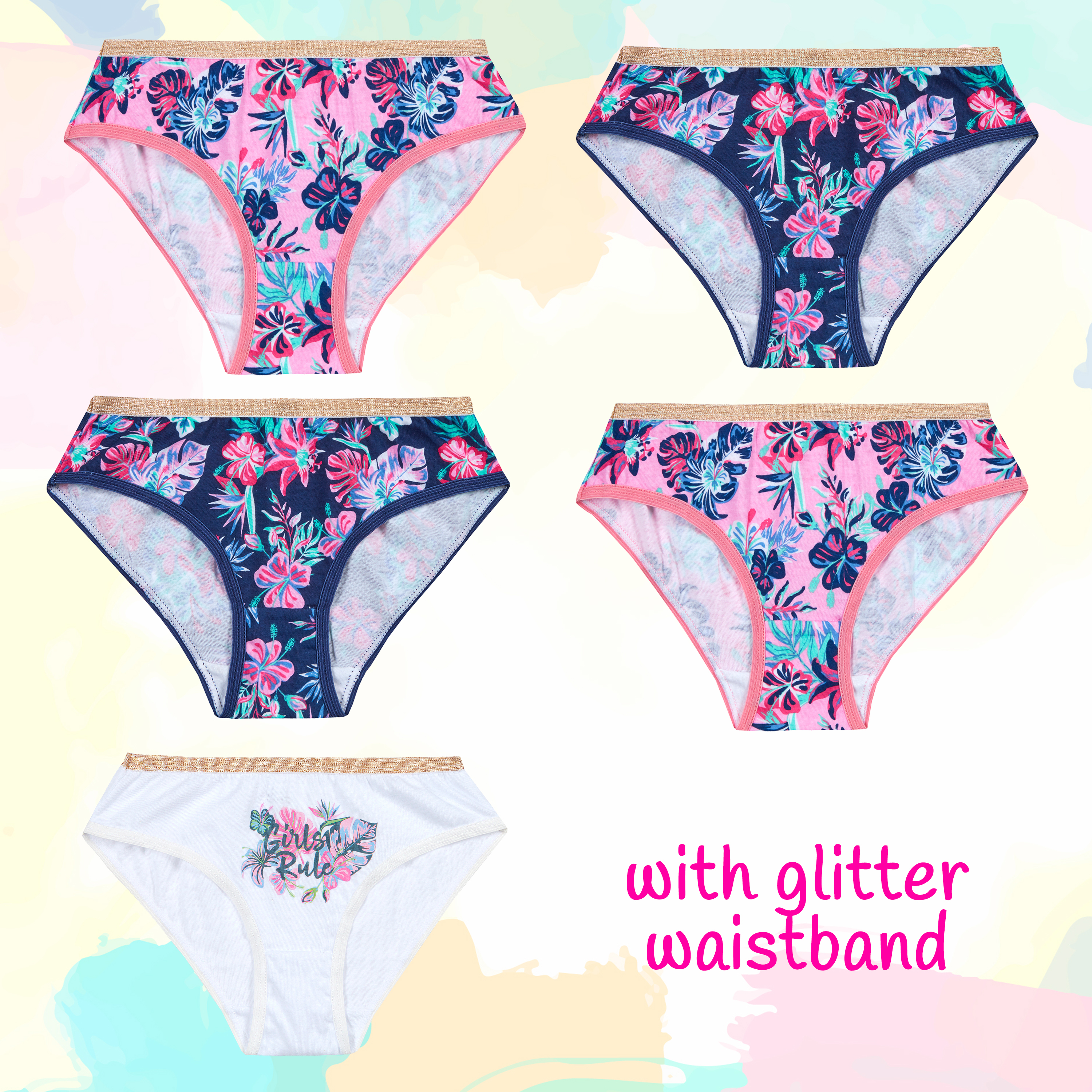 Paquete de 5 pares de brifas knickers multicompra pantalones ricos en algodón ropa interior - Imagen 3 de 34