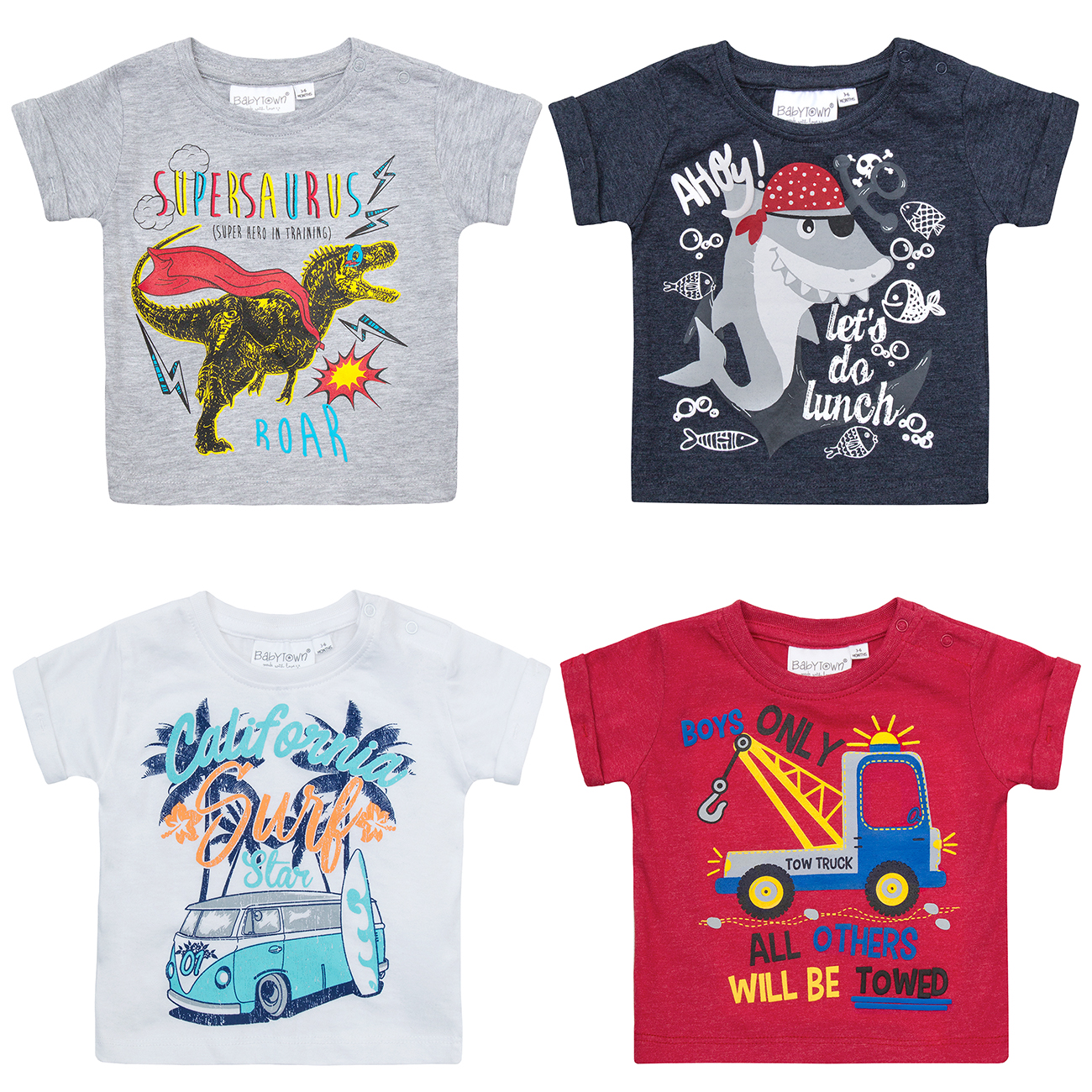 Baby Boden Top Boys Cotton Applique T-shirt  Was £24 and Now £7.99 