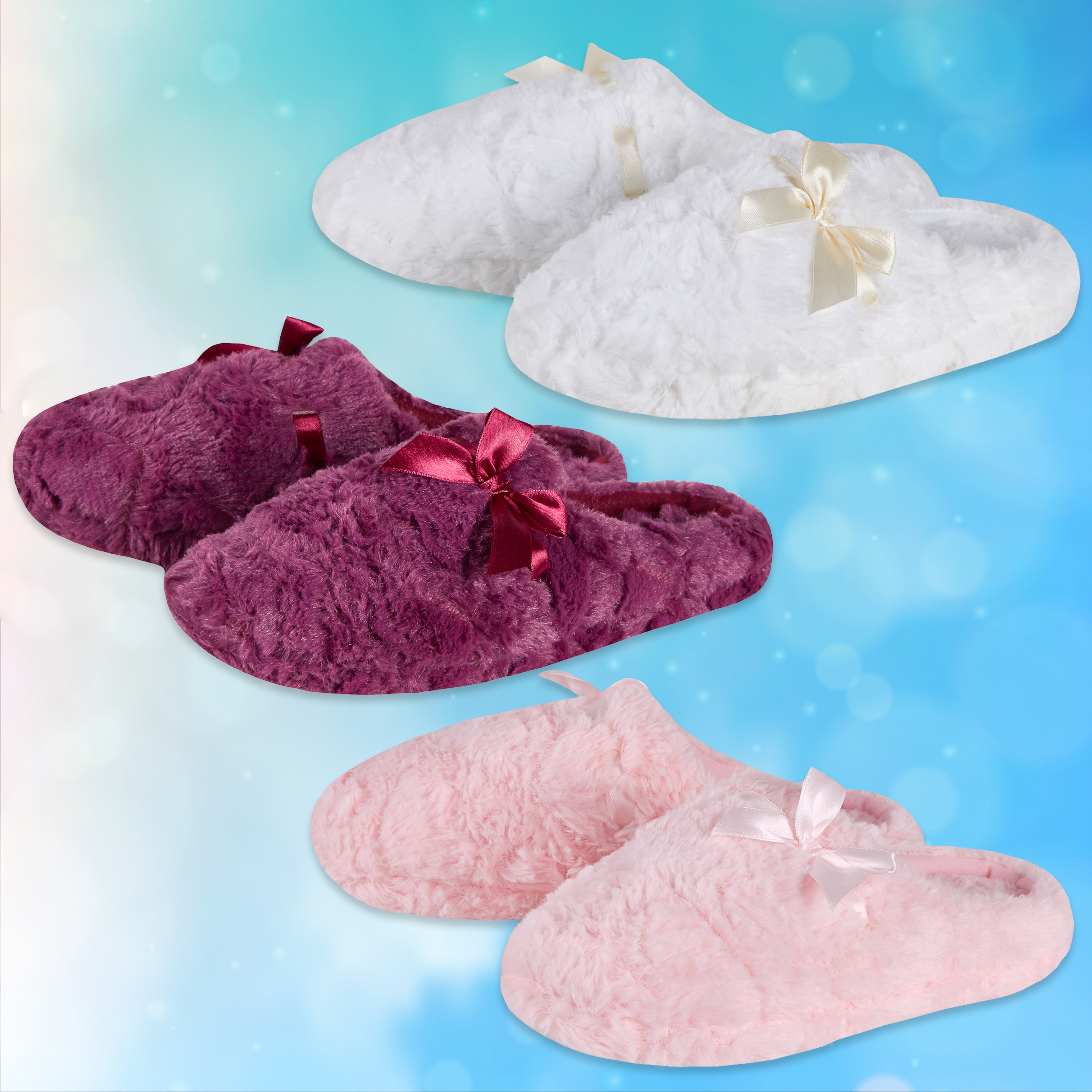 pink fluffy house shoes
