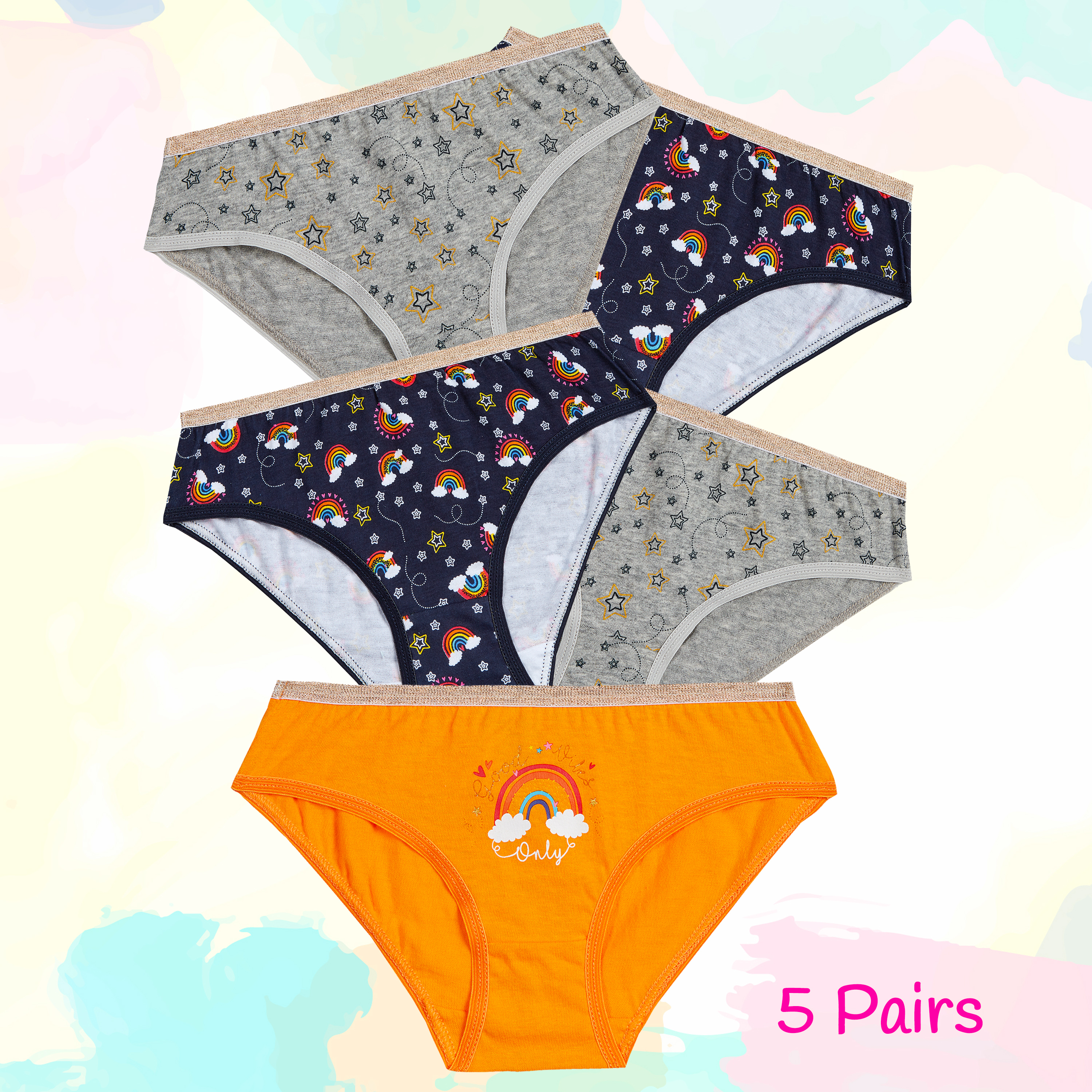 Paquete de 5 pares de brifas knickers multicompra pantalones ricos en algodón ropa interior - Imagen 28 de 34