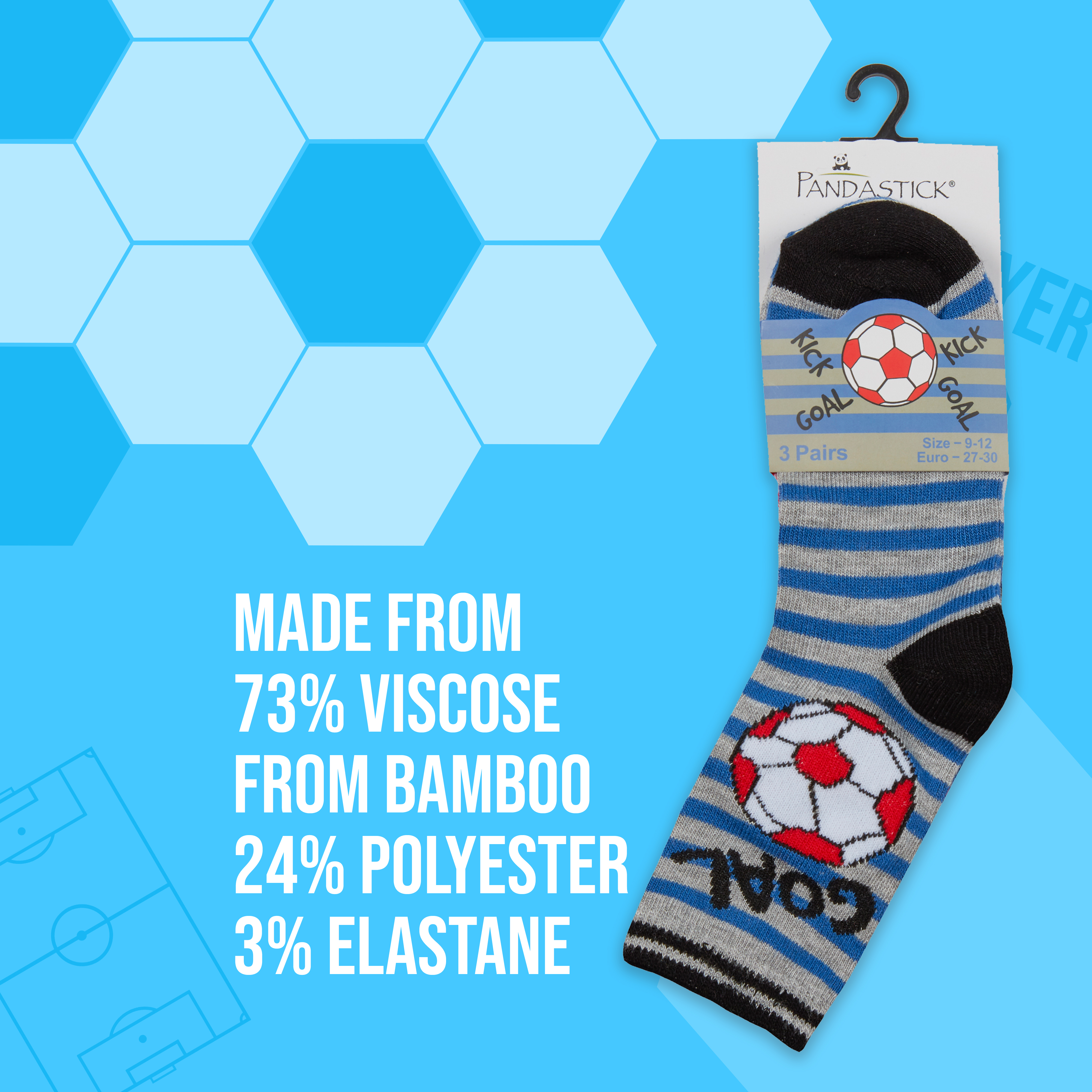 Kids Boys Bamboo Crew Socks Novelty Cartoon Football Size UK 6-8.5 9-12 12.5-3.5 - Picture 7 of 10
