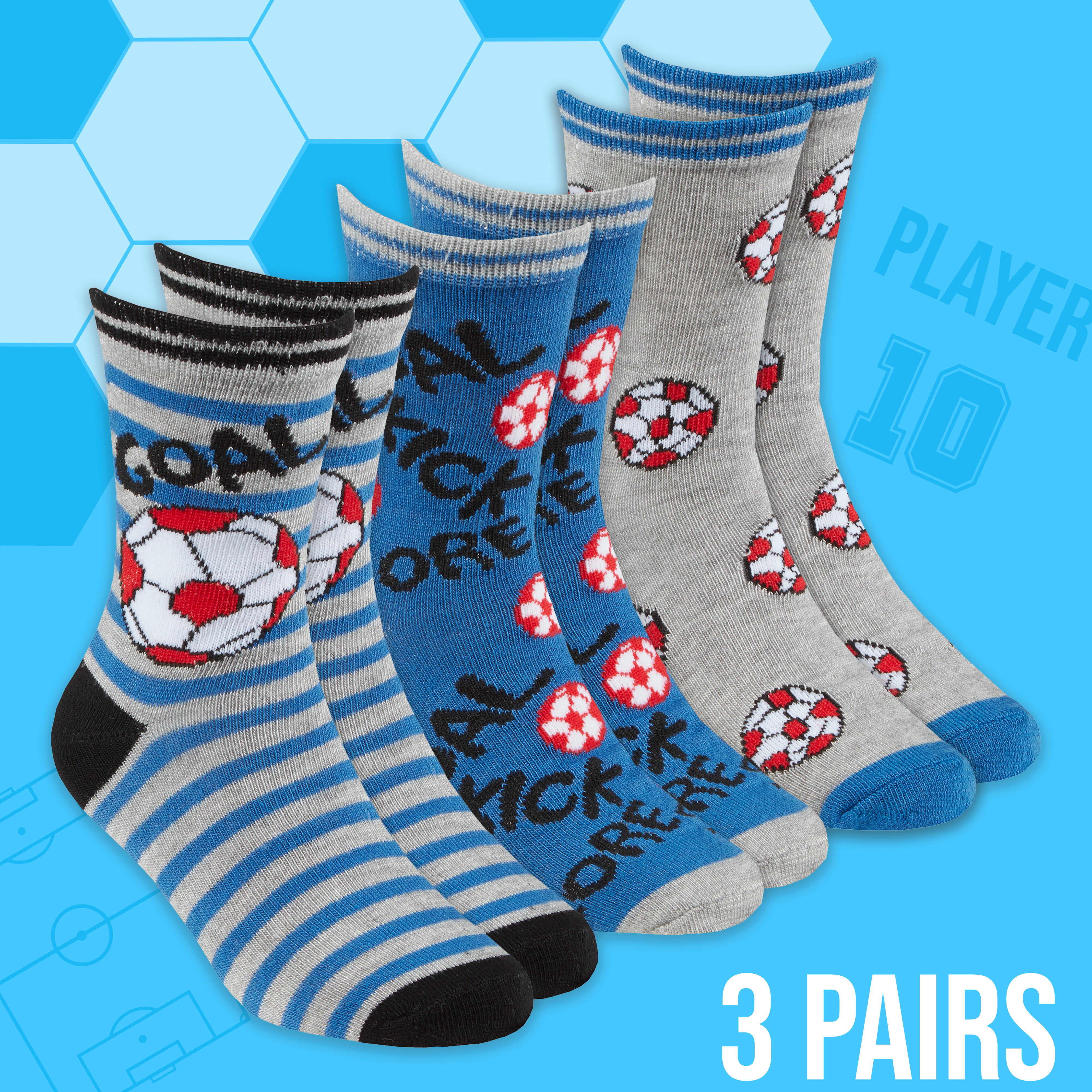 Kids Boys Bamboo Crew Socks Novelty Cartoon Football Size UK 6-8.5 9-12 12.5-3.5 - Picture 5 of 10
