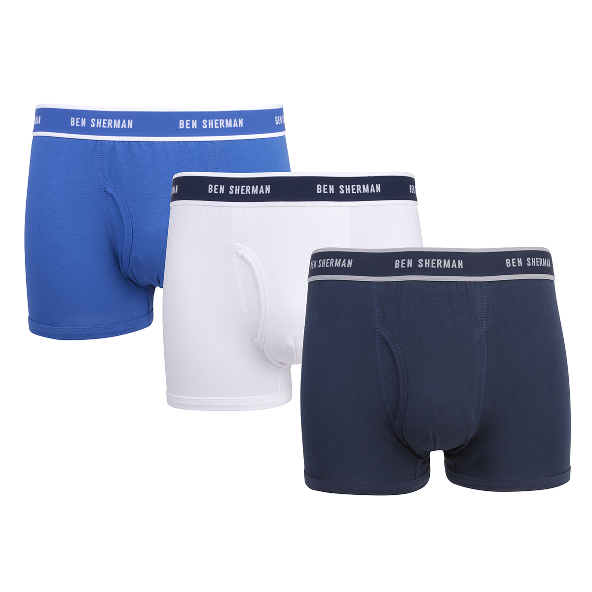 BEN SHERMAN 1 Pack Mens Boxer Shorts Trunks Designer Underwear Cotton ...