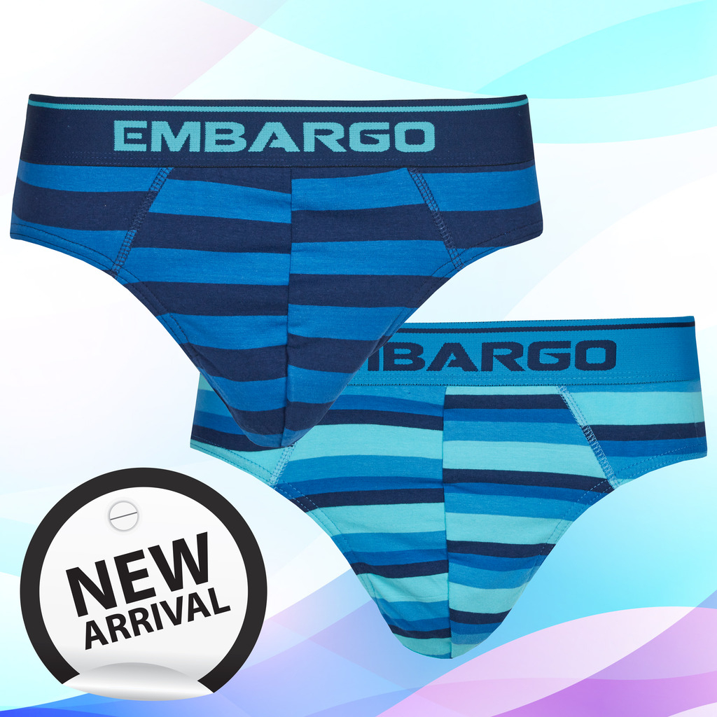 Mens Striped Pants Slips Underpants Briefs Cotton Rich Breathable