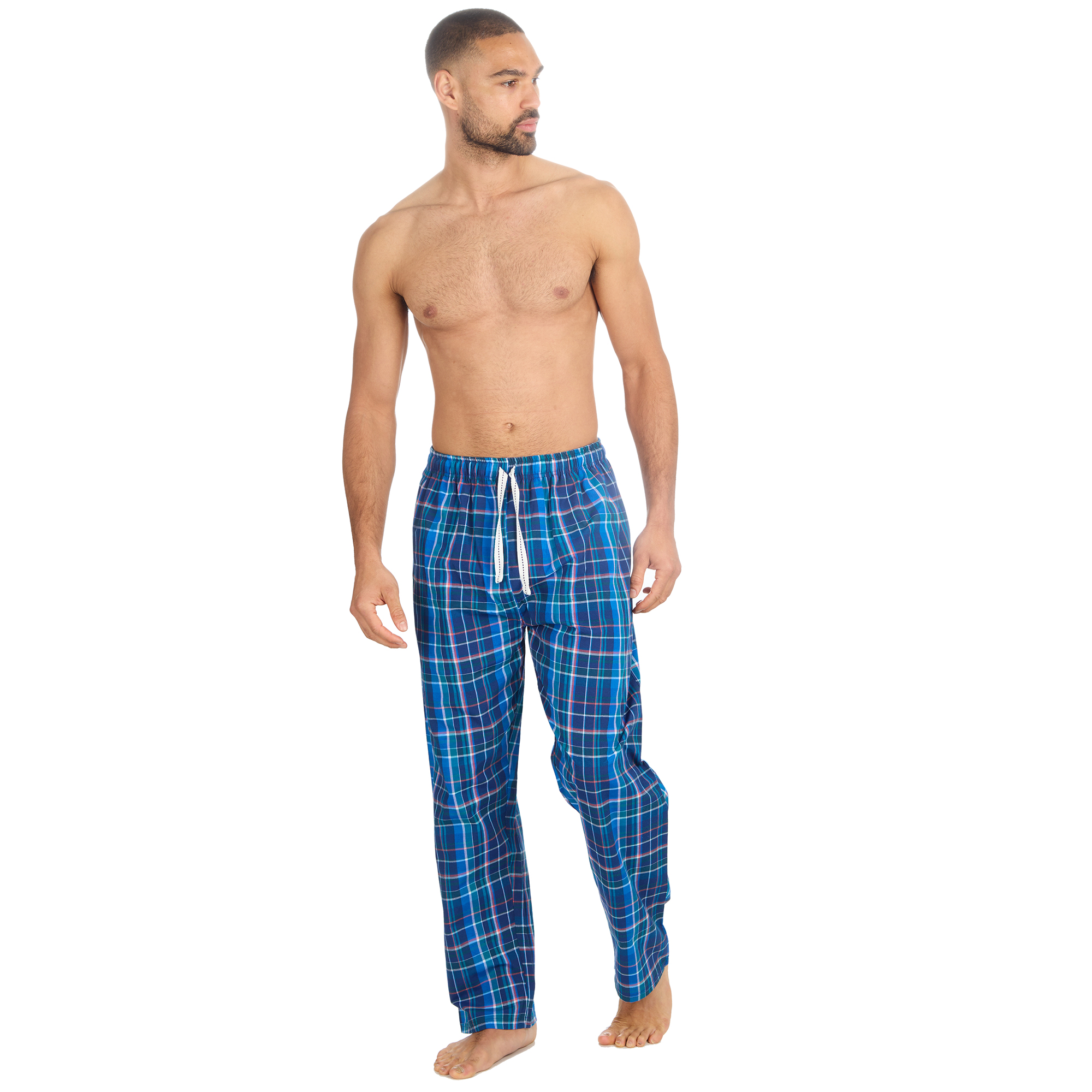 Mens Woven Pyjama Bottoms Long Pants PJ's Trousers Nightwear Lounge Pants S-XXL - Picture 16 of 25