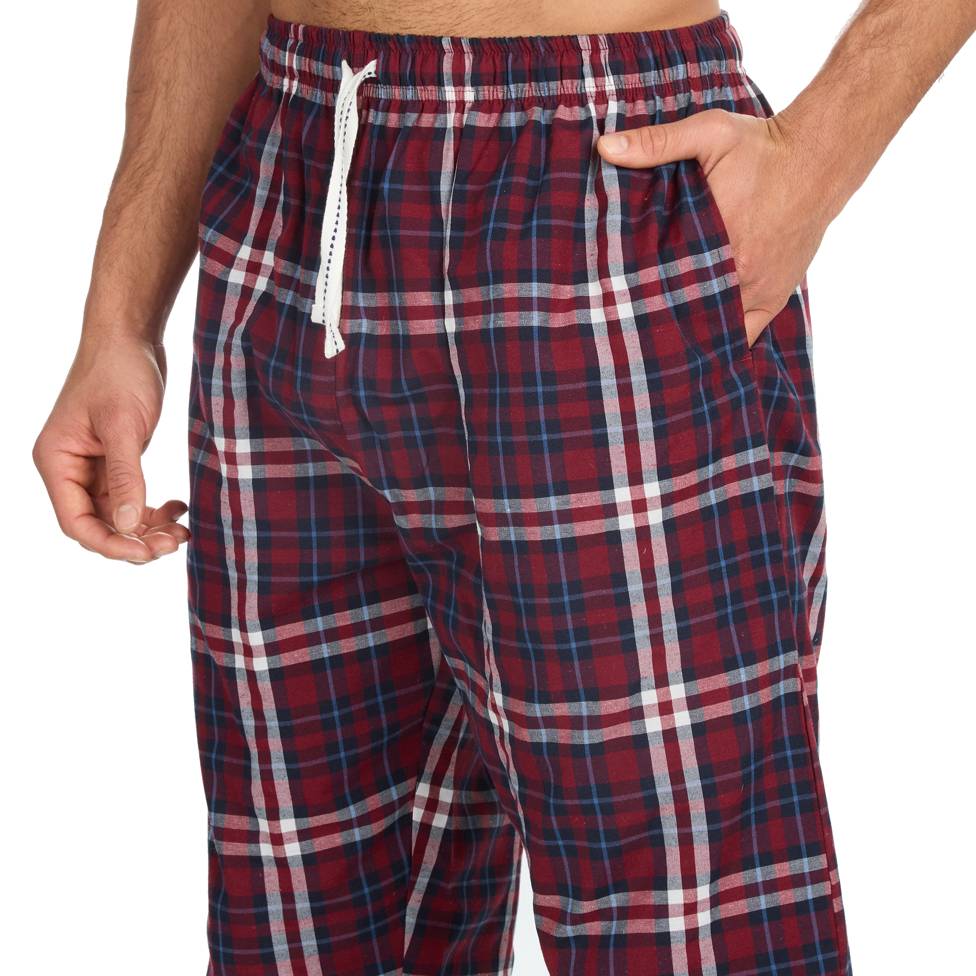 Mens Woven Pyjama Bottoms Long Pants PJ's Trousers Nightwear Lounge Pants S-XXL - Picture 23 of 25