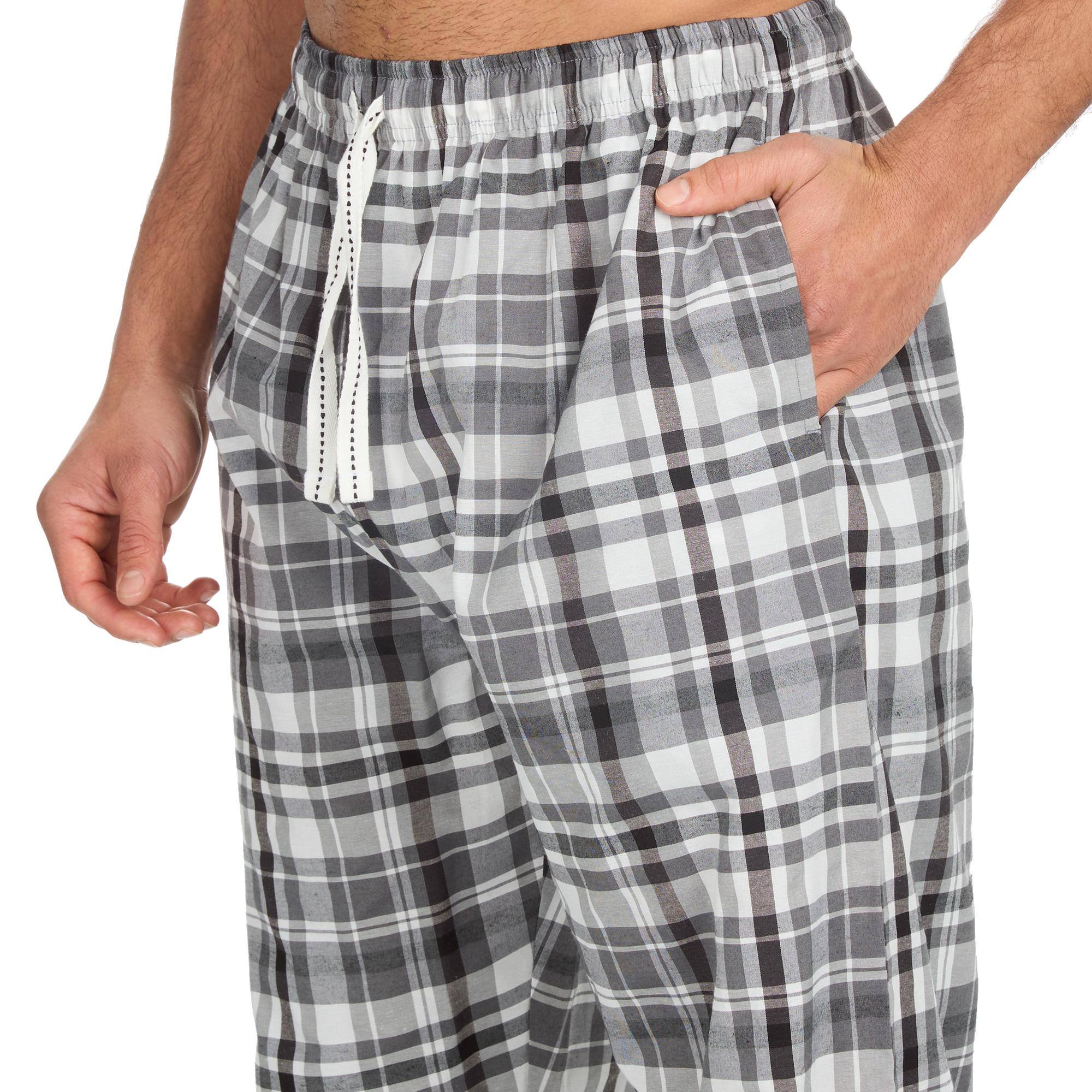 Mens Woven Pyjama Bottoms Long Pants PJ's Trousers Nightwear Lounge Pants S-XXL - Picture 5 of 25