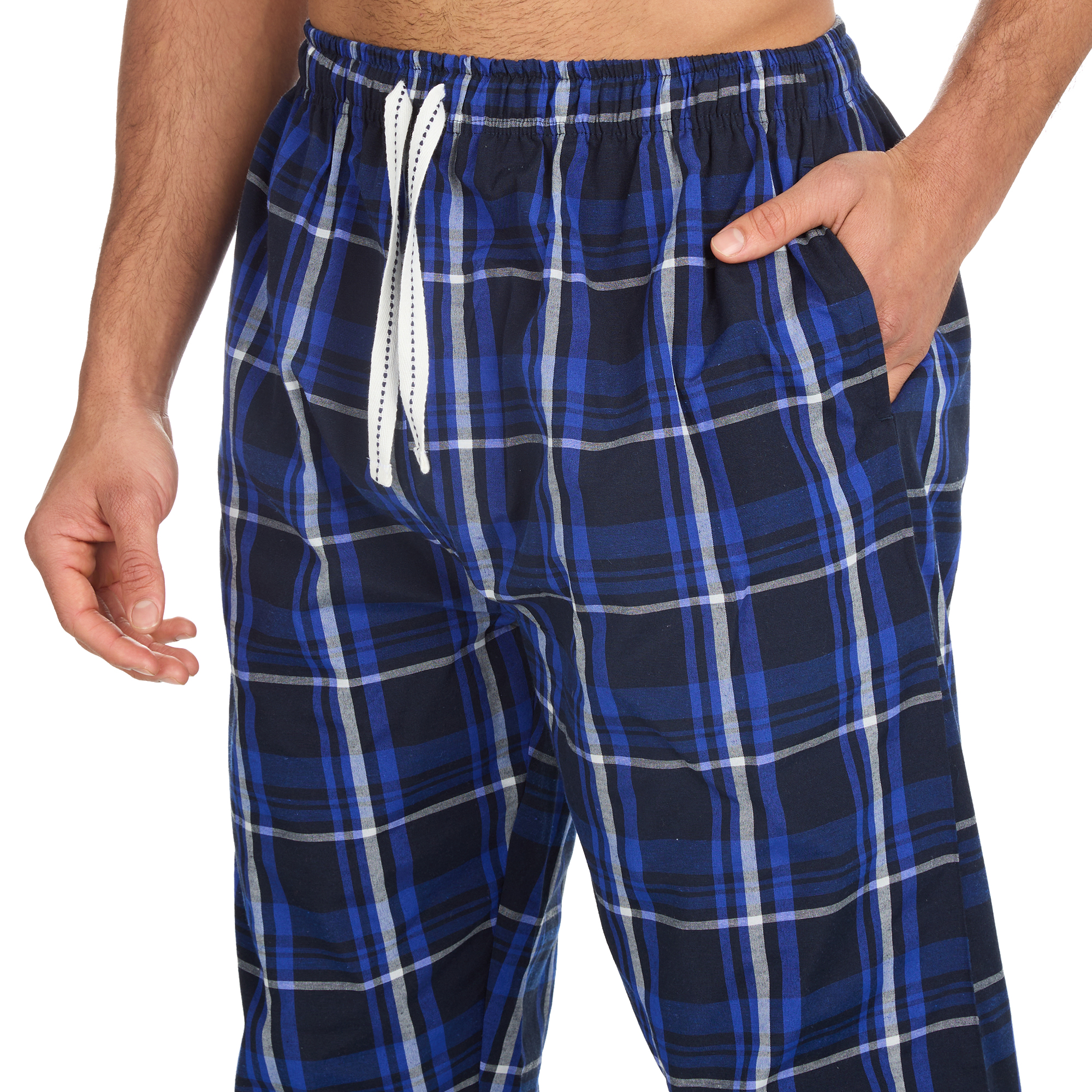 Mens Woven Pyjama Bottoms Long Pants PJ's Trousers Nightwear Lounge Pants S-XXL - Picture 11 of 25