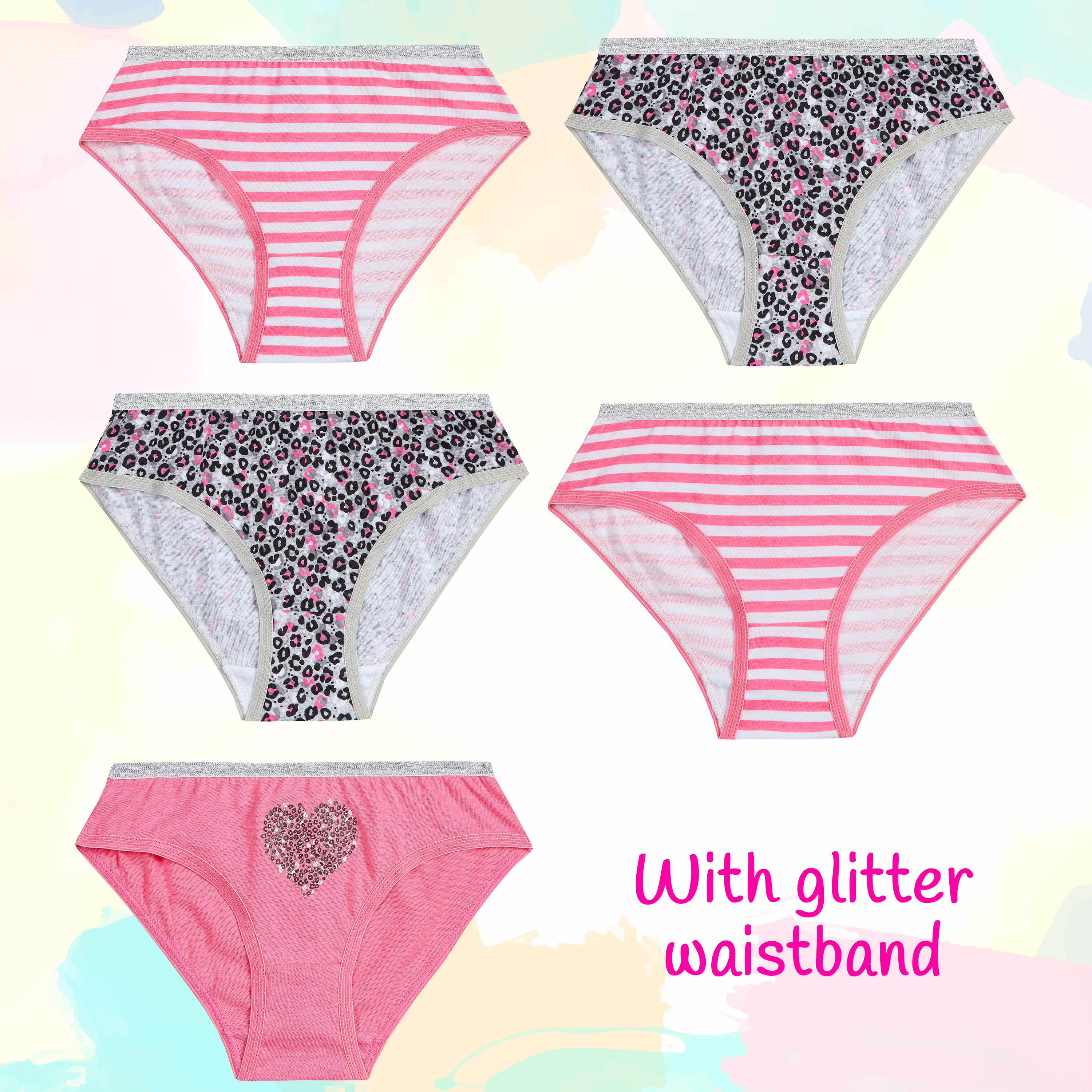 Paquete de 5 pares de brifas knickers multicompra pantalones ricos en algodón ropa interior - Imagen 11 de 34