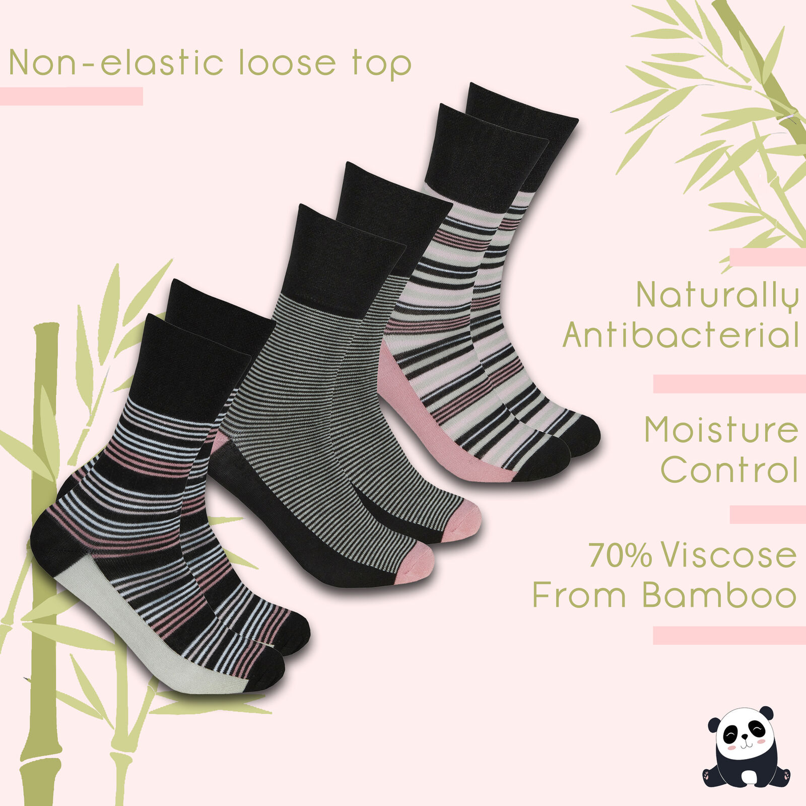 36 Pairs Ladies Womens Non Elastic Loose Top Socks Grip Diabetic