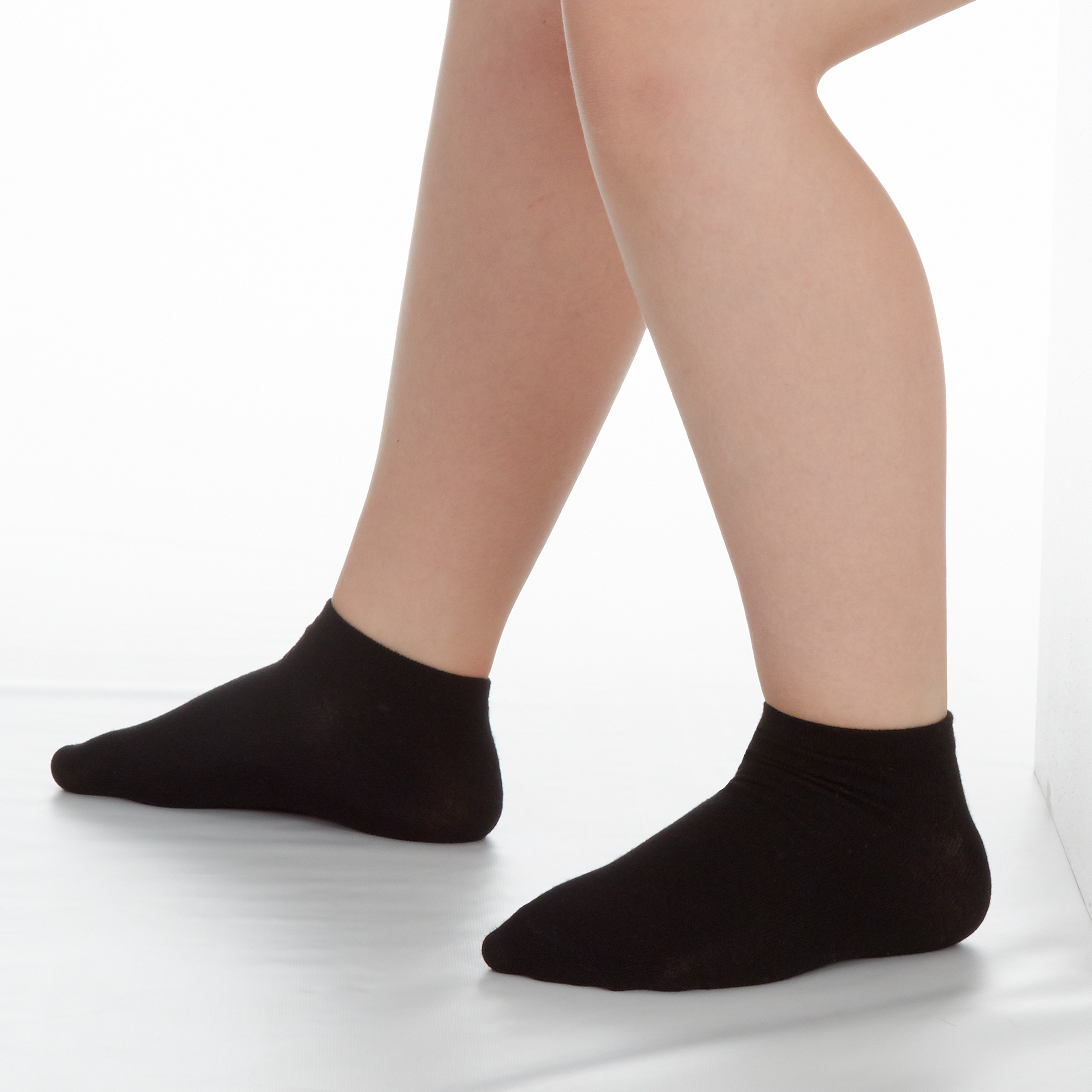 6 Pairs Boys Girls Plain Bamboo Trainer Liner Ankle Socks UK 9-12 12.5-3.5 4-6 - Picture 5 of 14