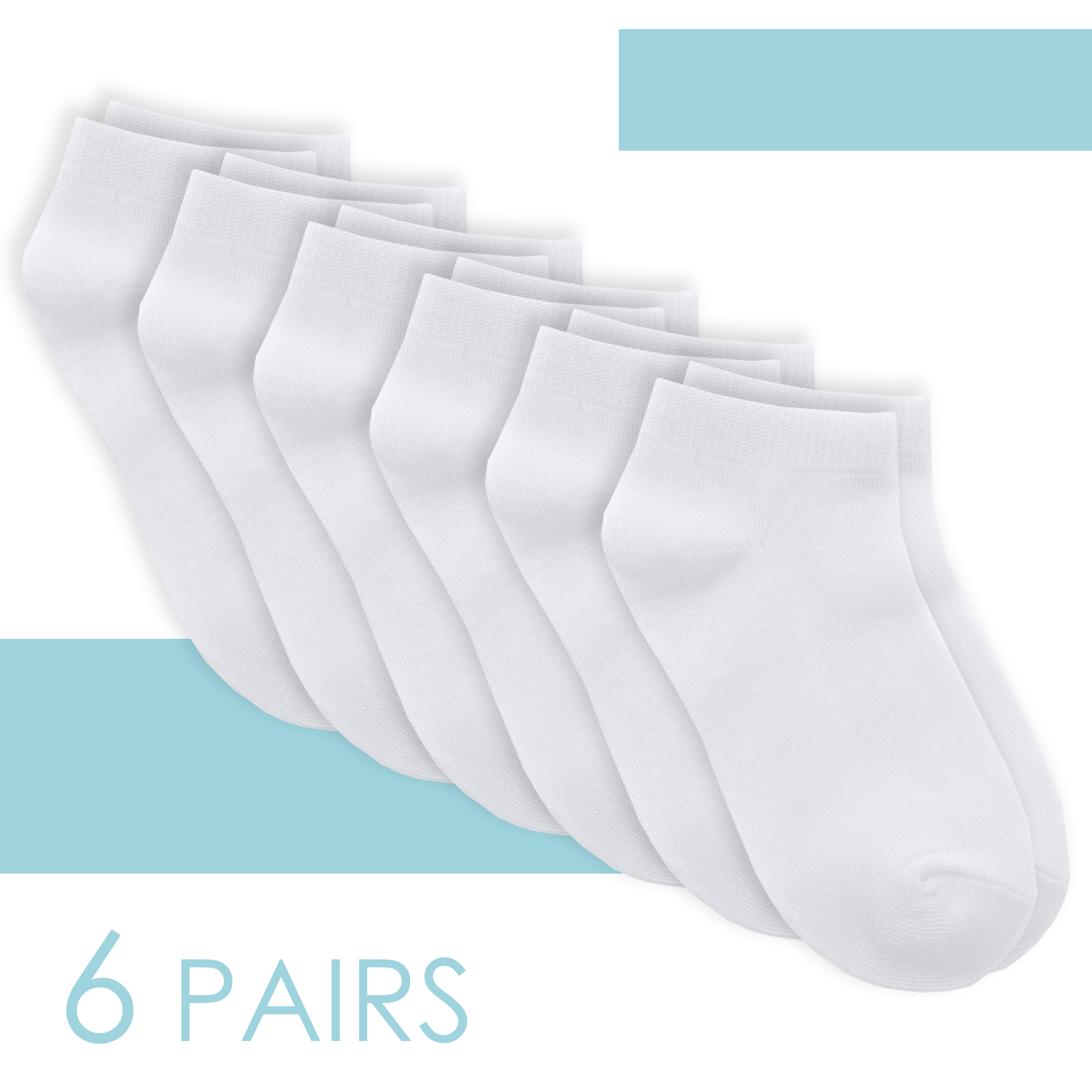 6 Pairs Boys Girls Plain Bamboo Trainer Liner Ankle Socks UK 9-12 12.5-3.5 4-6 - Picture 7 of 14