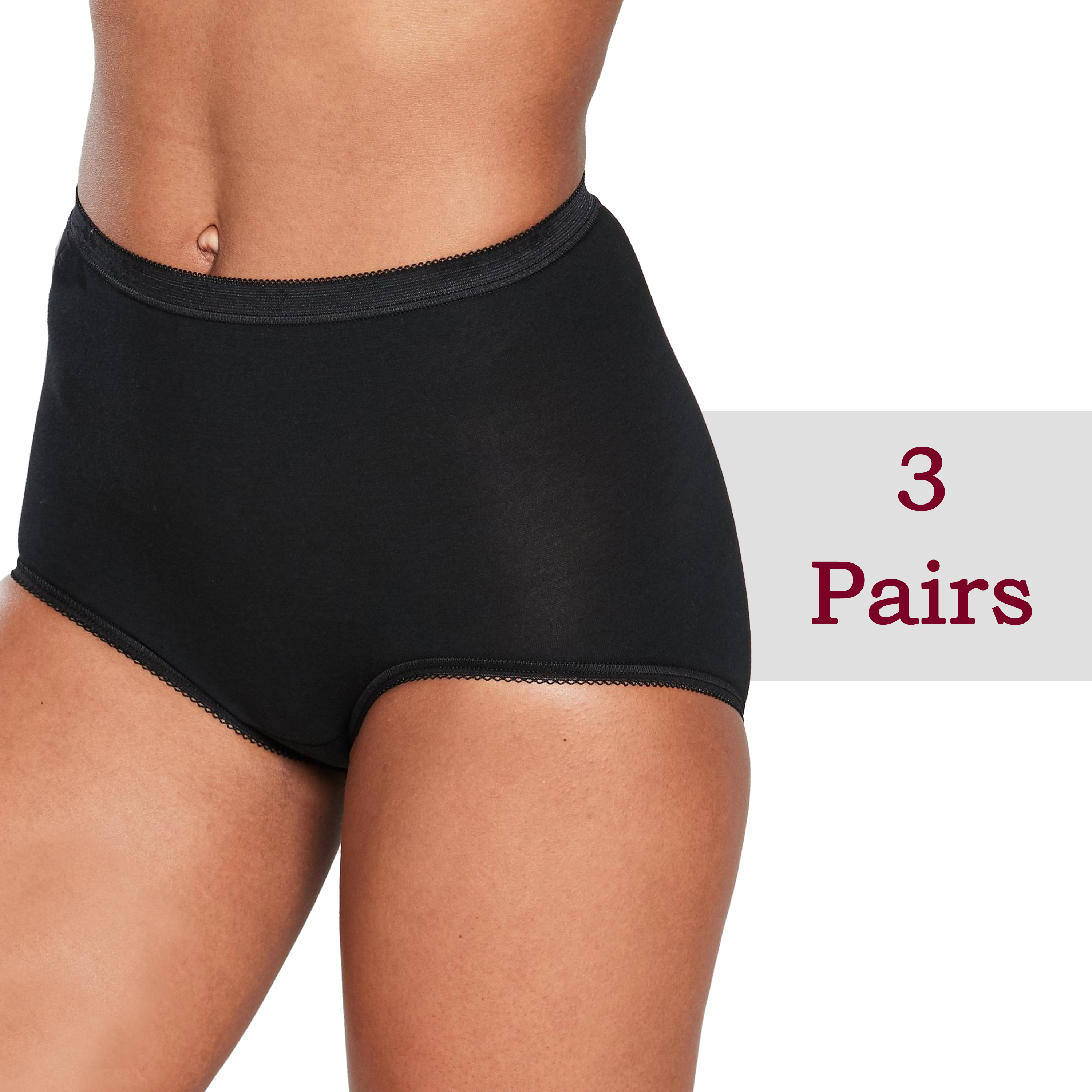 3 Pack Womens Ladies Brief Underwear Knicker Cotton Panties Maternity High Waist