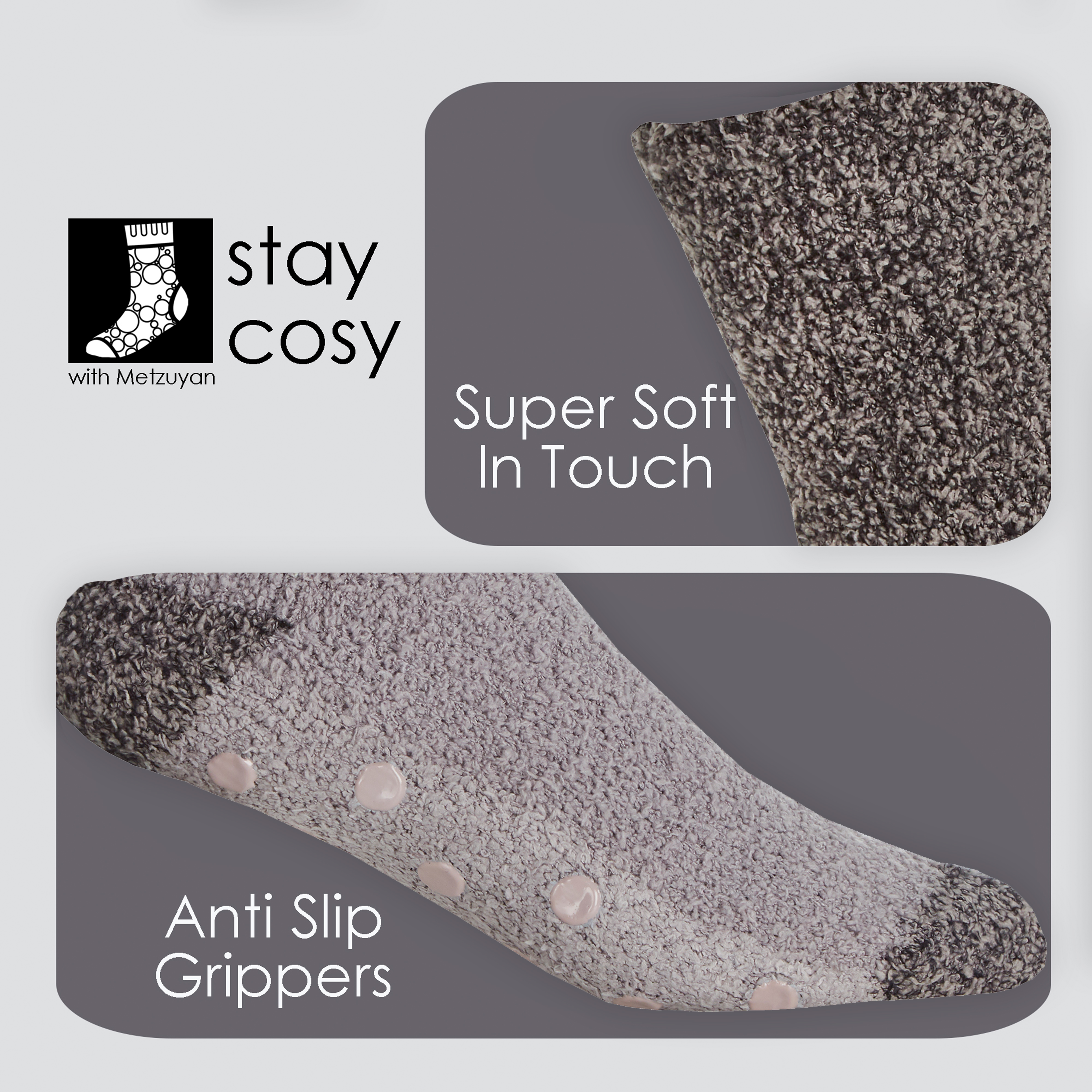 Slipper Socks With Grippers -  UK