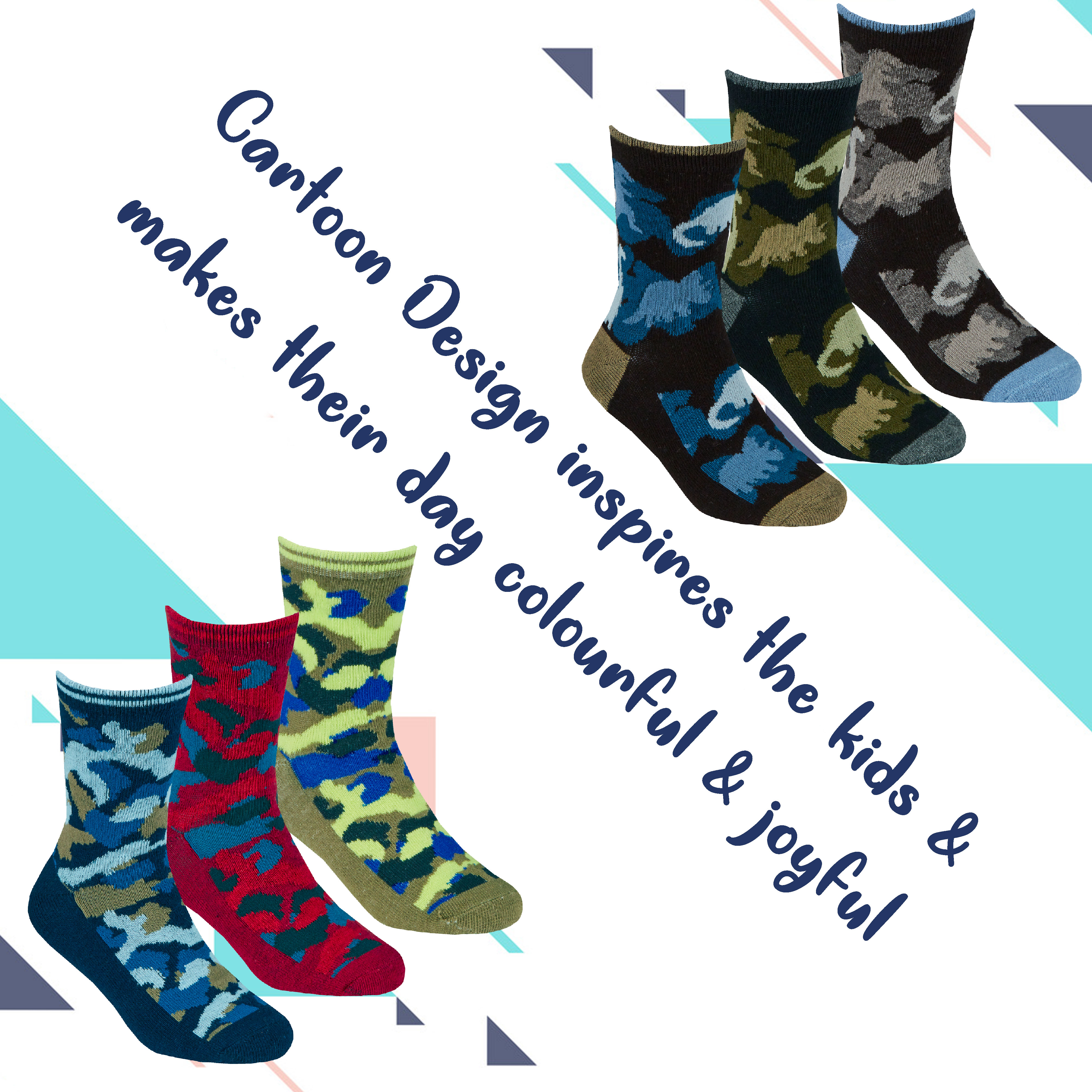 6 Pairs Boys Cotton Rich Novelty Funky Cartoon School Everyday Multipack Socks - Picture 4 of 46