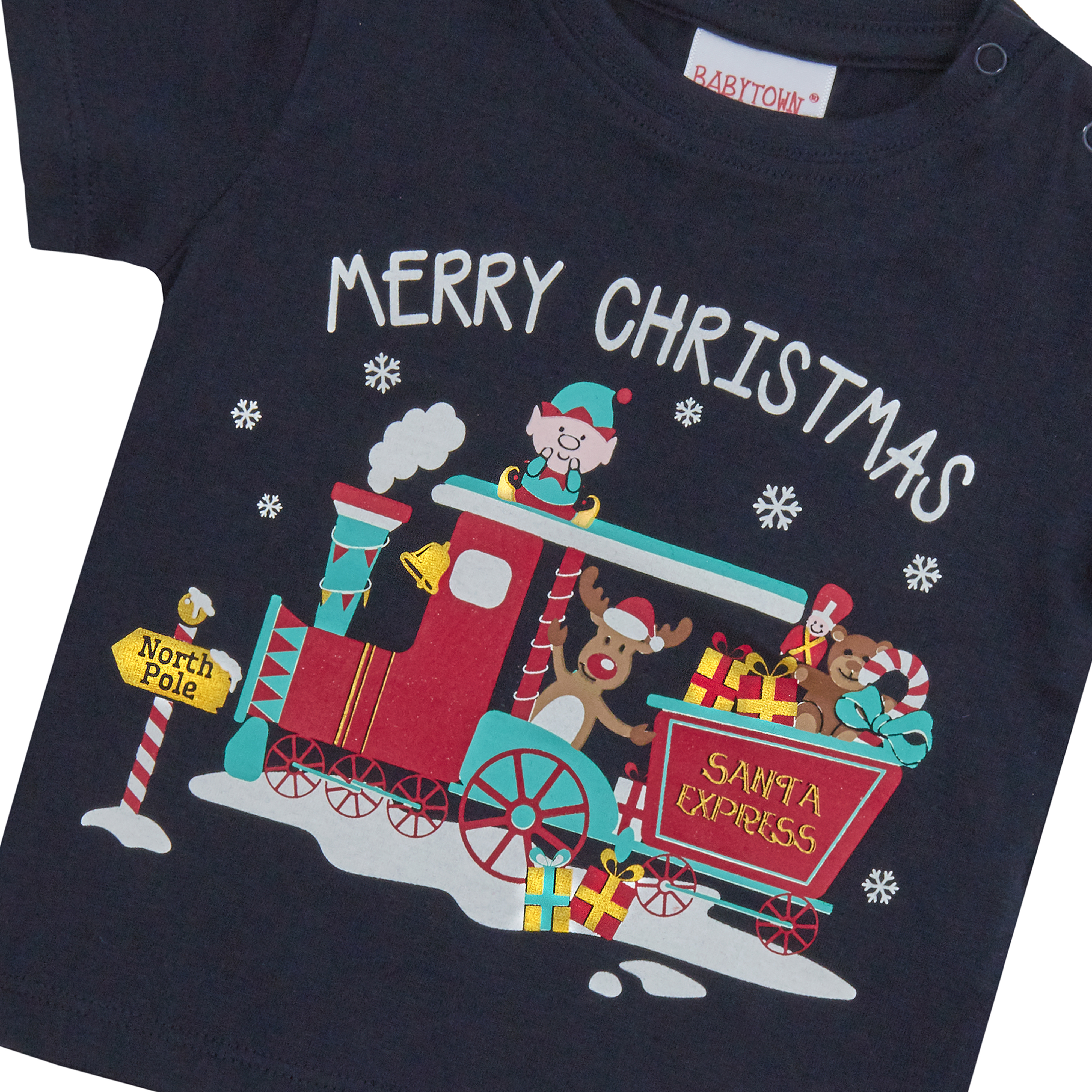 Metzuyan Baby Girls Boys Unisex Printed T-Shirts Christmas Novelty Design 3-24 Months
