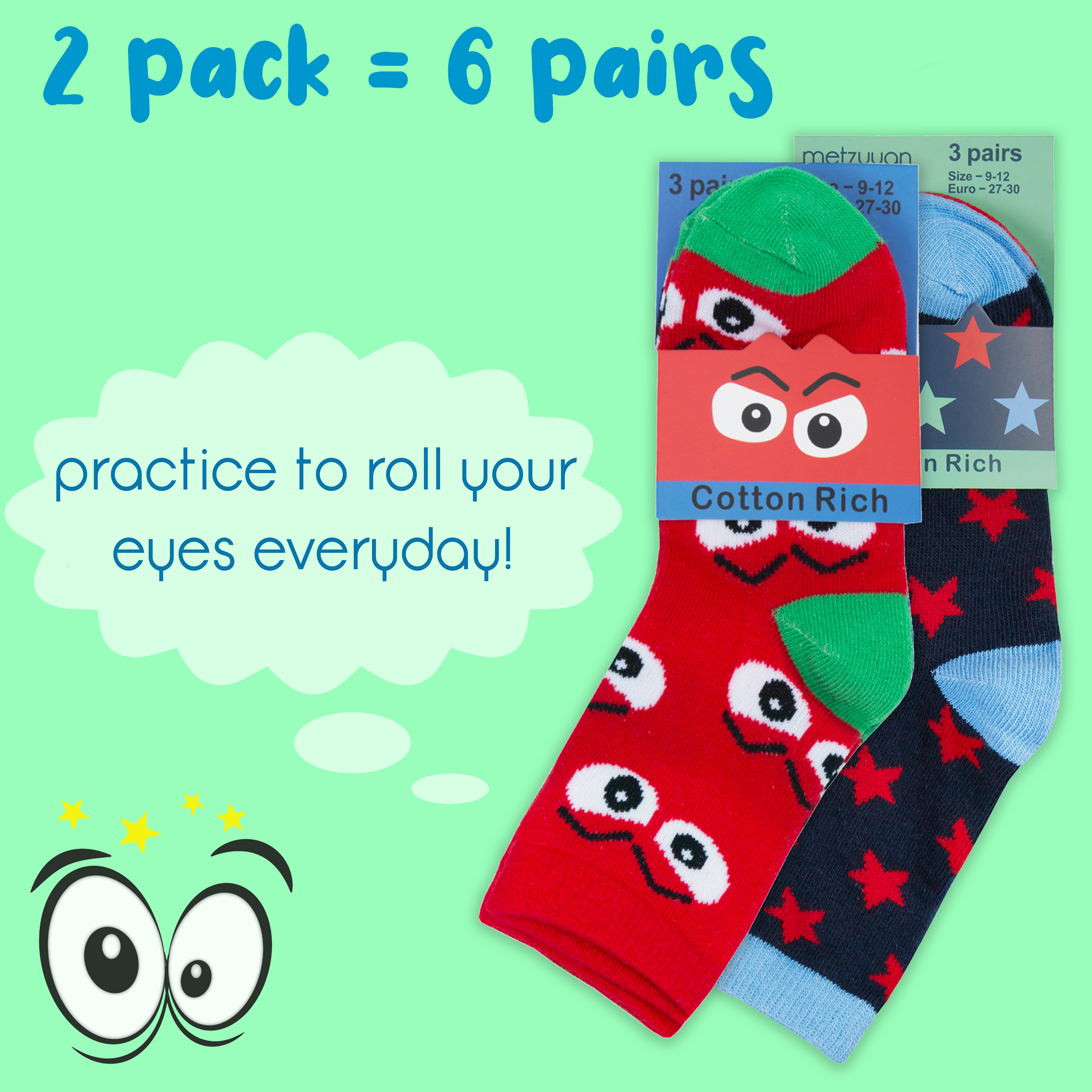Kids Boys 6 Pairs Crew Socks Cotton Rich Novelty Cartoon Print Mid Calf Sock Set - Picture 31 of 43