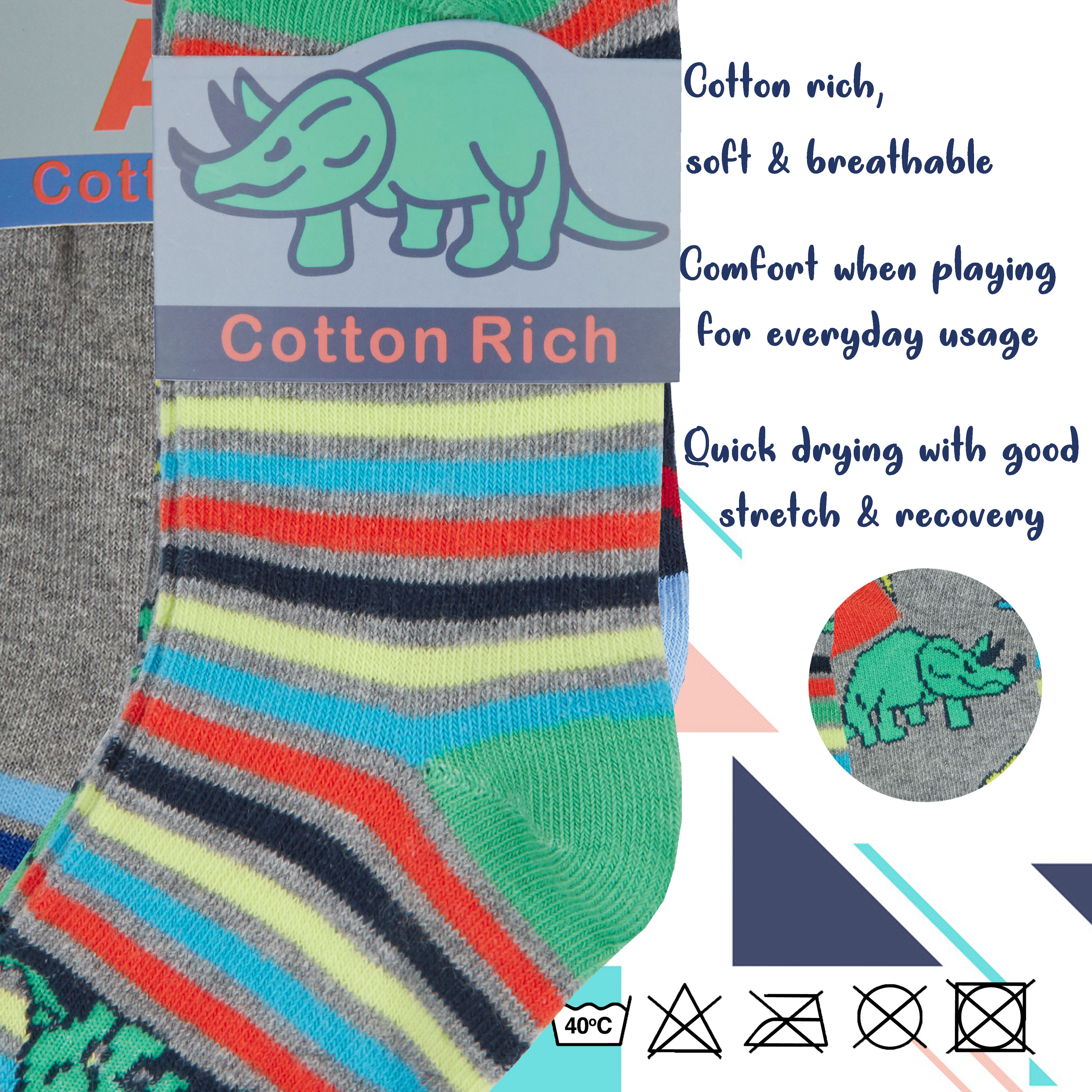 6 Pairs Boys Cotton Rich Novelty Funky Cartoon School Everyday Multipack Socks - Picture 9 of 46