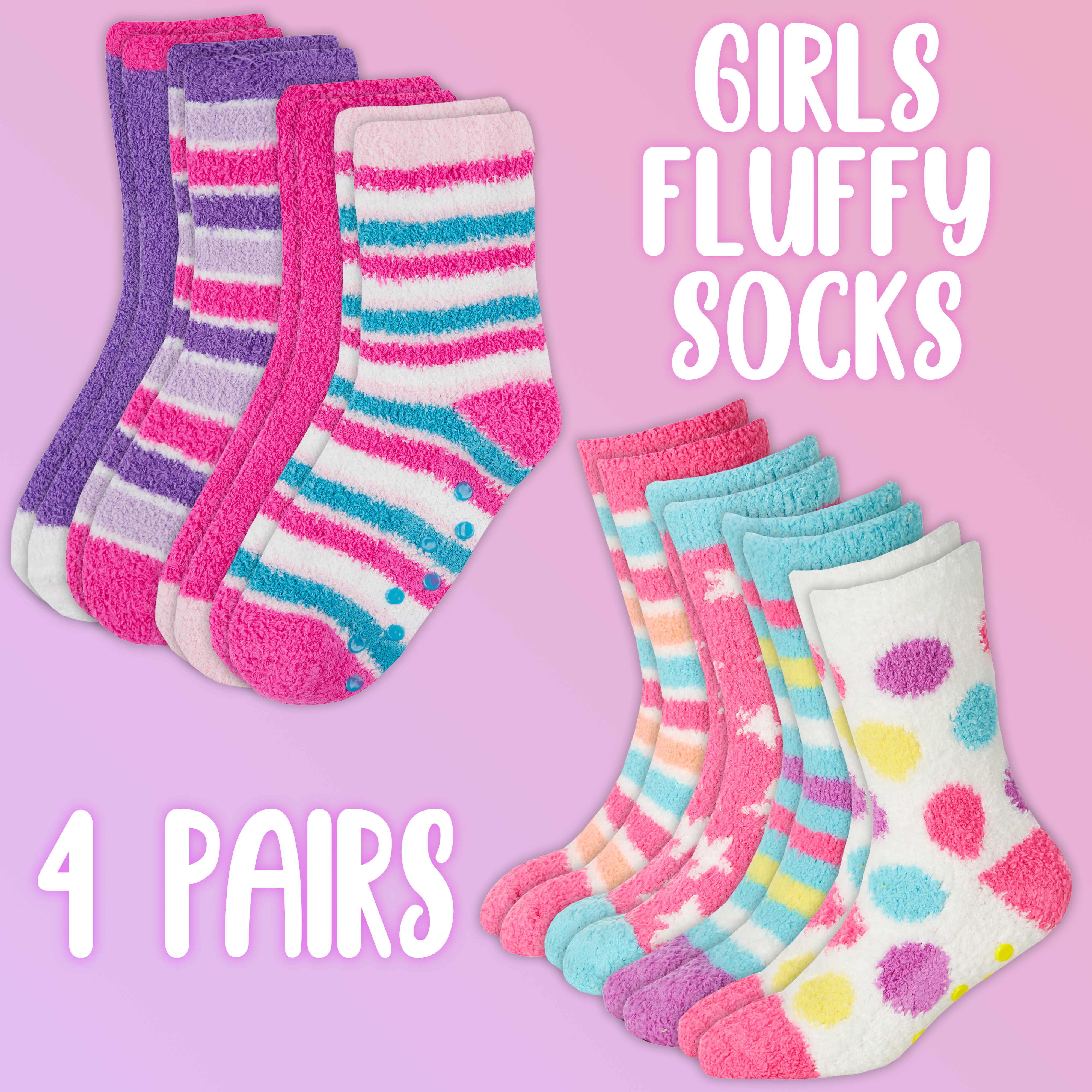 fluffy socks with grips