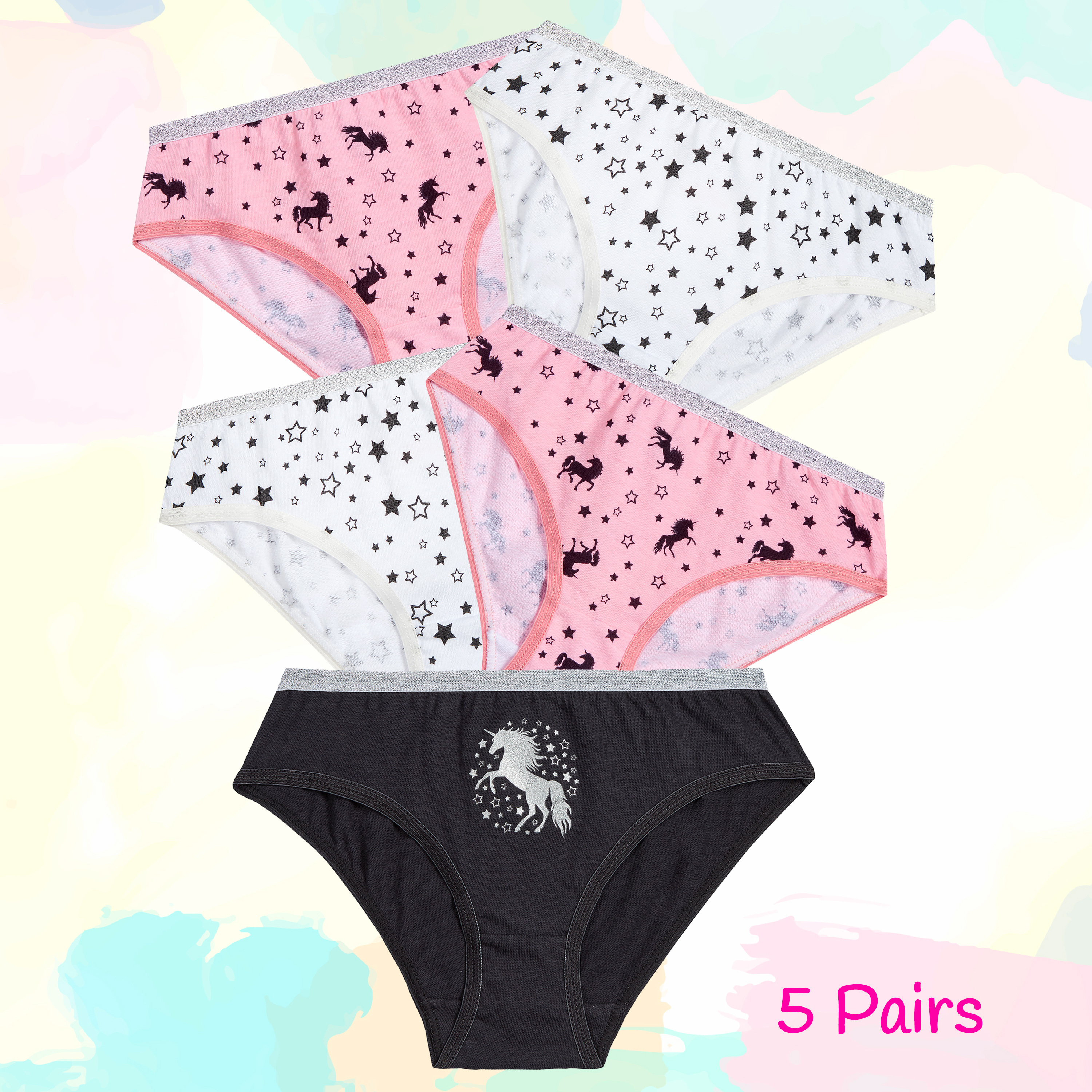 Paquete de 5 pares de brifas knickers multicompra pantalones ricos en algodón ropa interior - Imagen 7 de 34