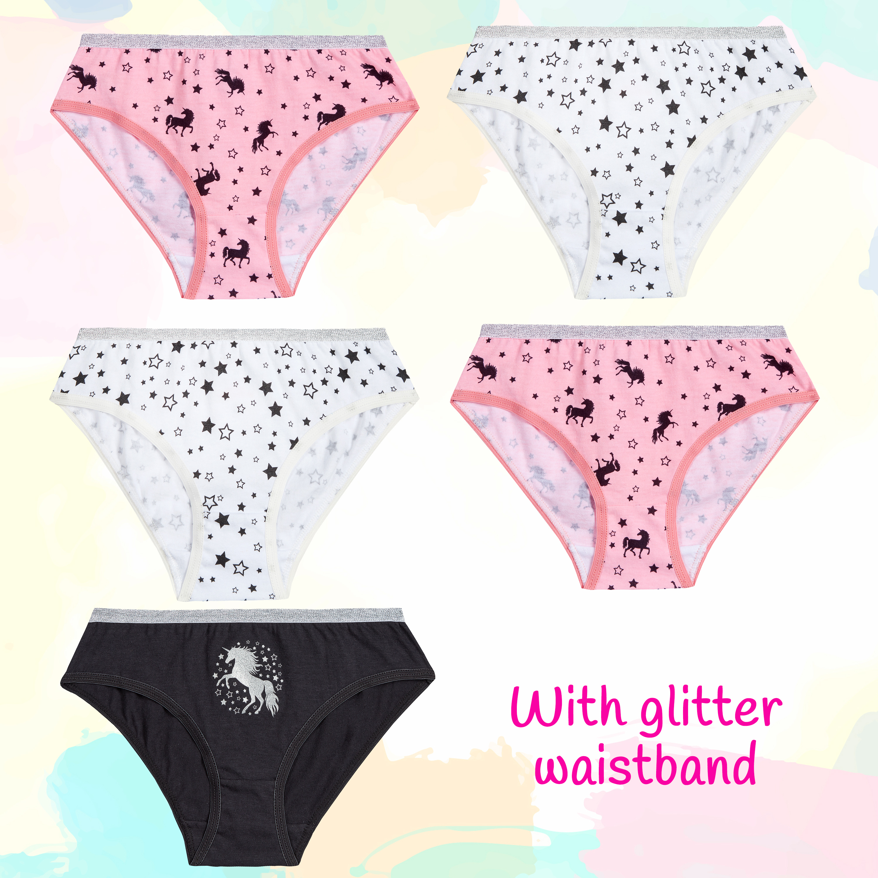 Paquete de 5 pares de brifas knickers multicompra pantalones ricos en algodón ropa interior - Imagen 6 de 34