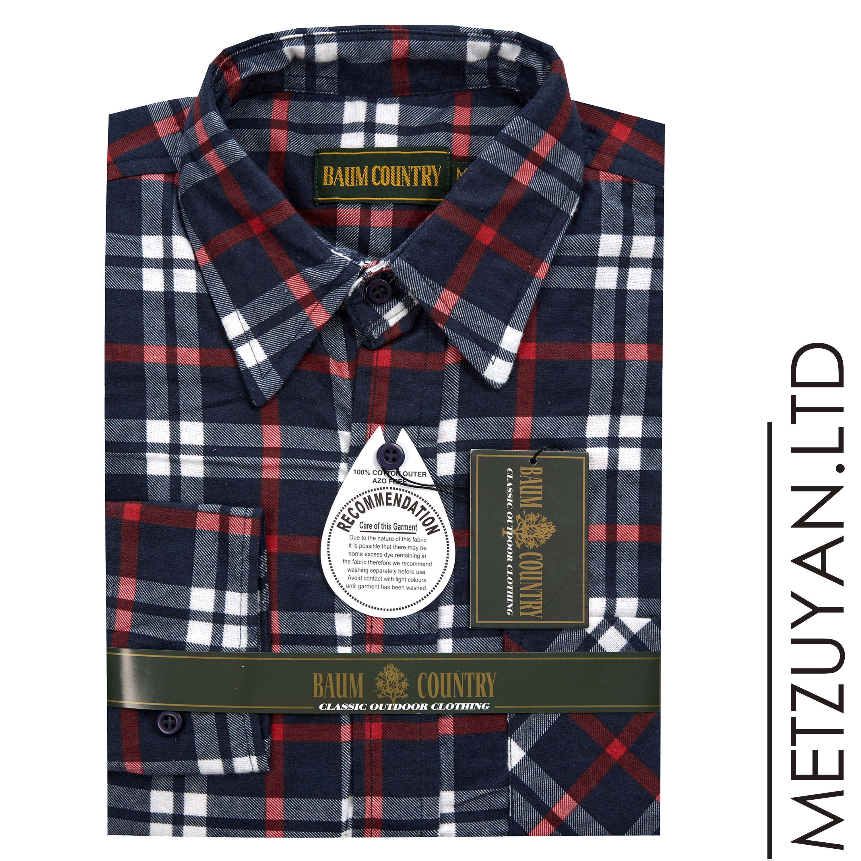 Mens Check Shirt Medium Large XLarge 2XL 100% Cotton Flannel Shirt