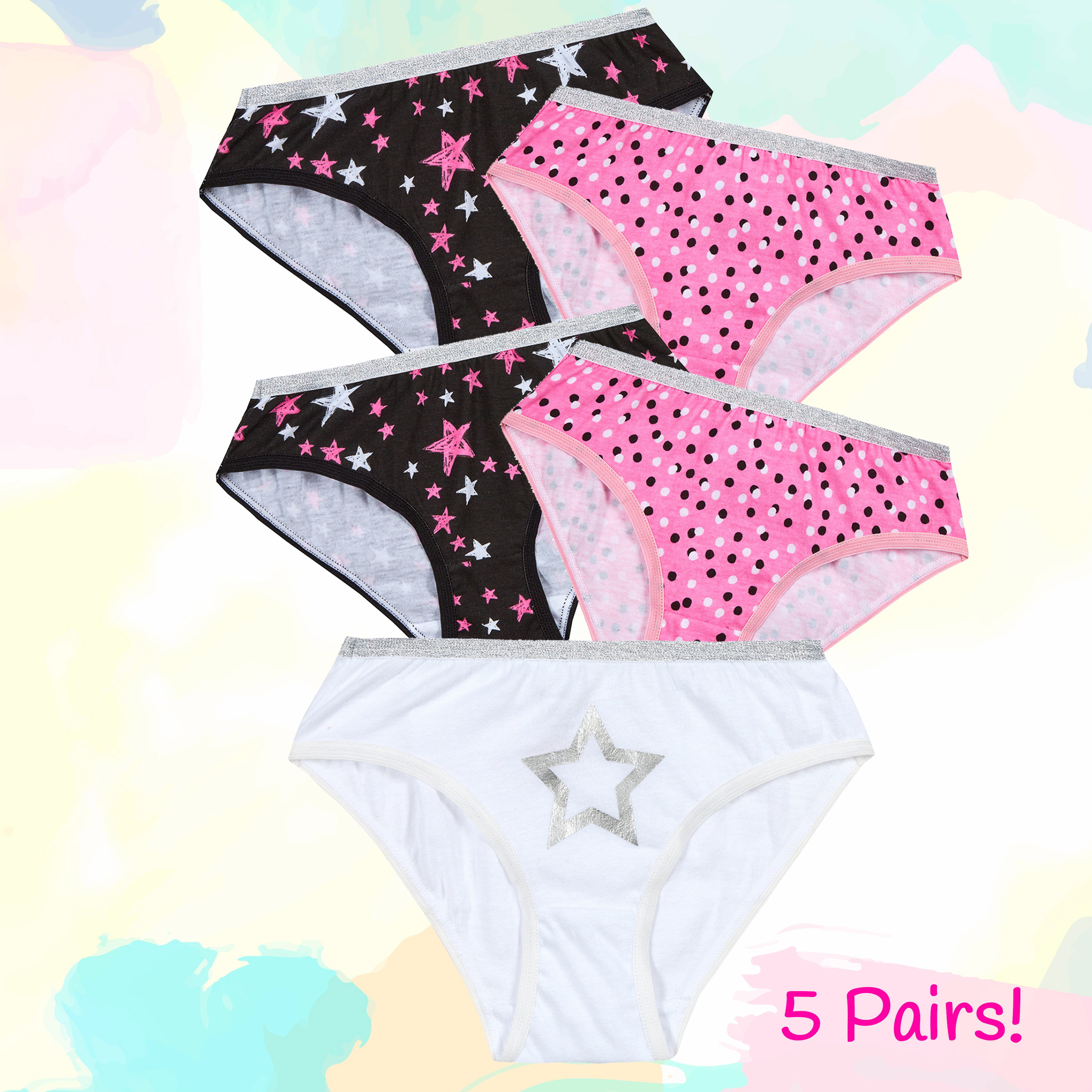 Paquete de 5 pares de brifas knickers multicompra pantalones ricos en algodón ropa interior - Imagen 20 de 34
