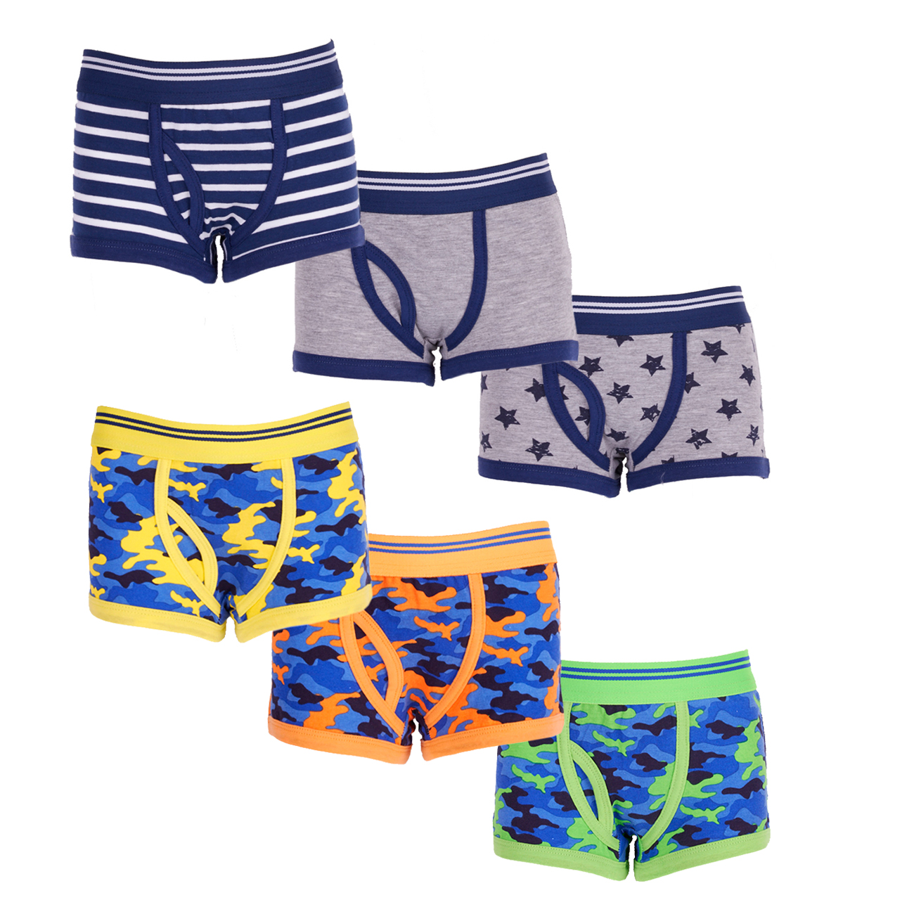 Boys Kids Childrens Trunks Boxer Shorts Cotton 3 Pack Elasticated Waist