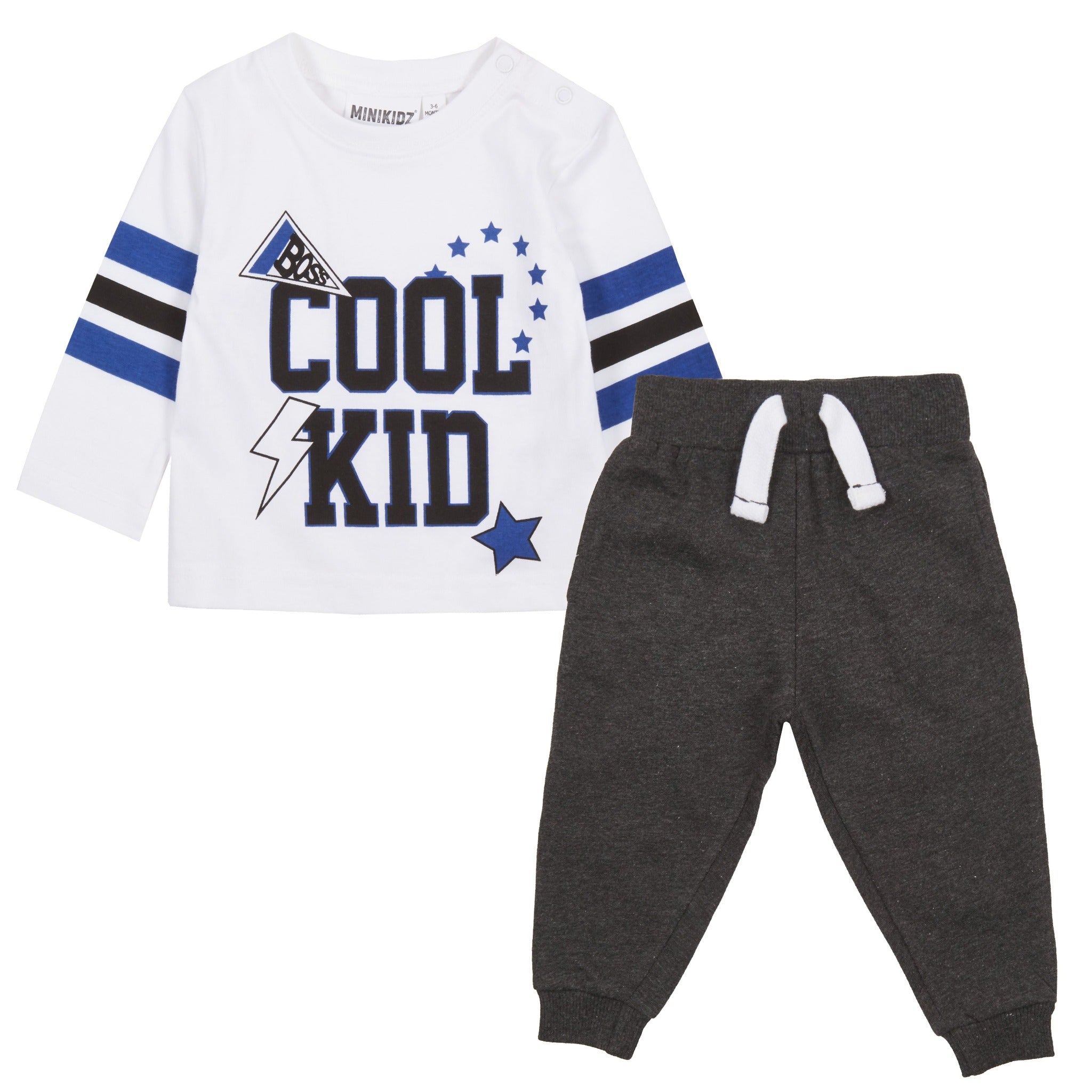 Baby Boys Outfits 3-6 6-9 9-12 12-18 18-24 Months Long Top and Joggers Cool Kid - Picture 8 of 8
