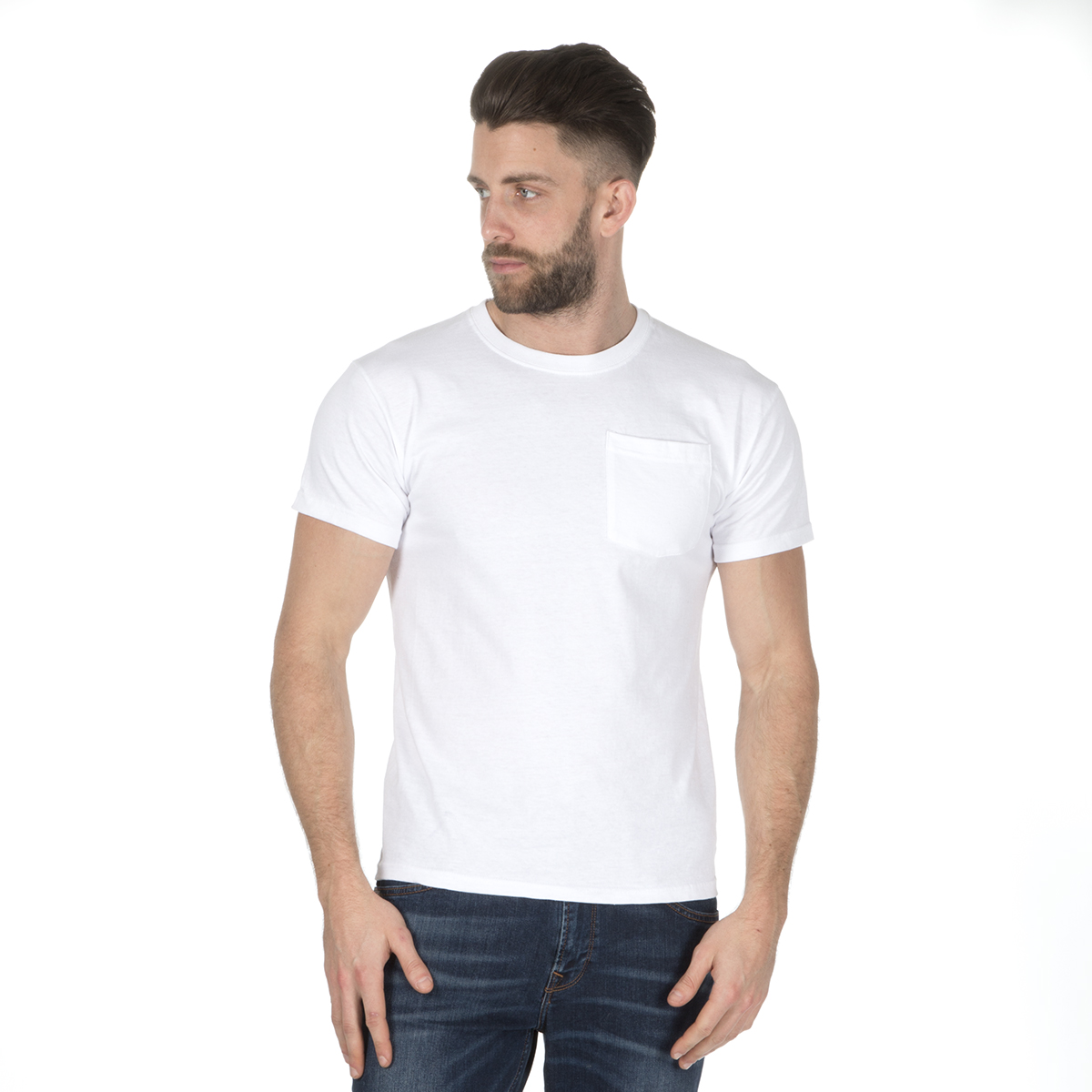 Mens Plain Cotton T Shirts Heavy 100% Cotton Tees Short Sleeve Chest ...