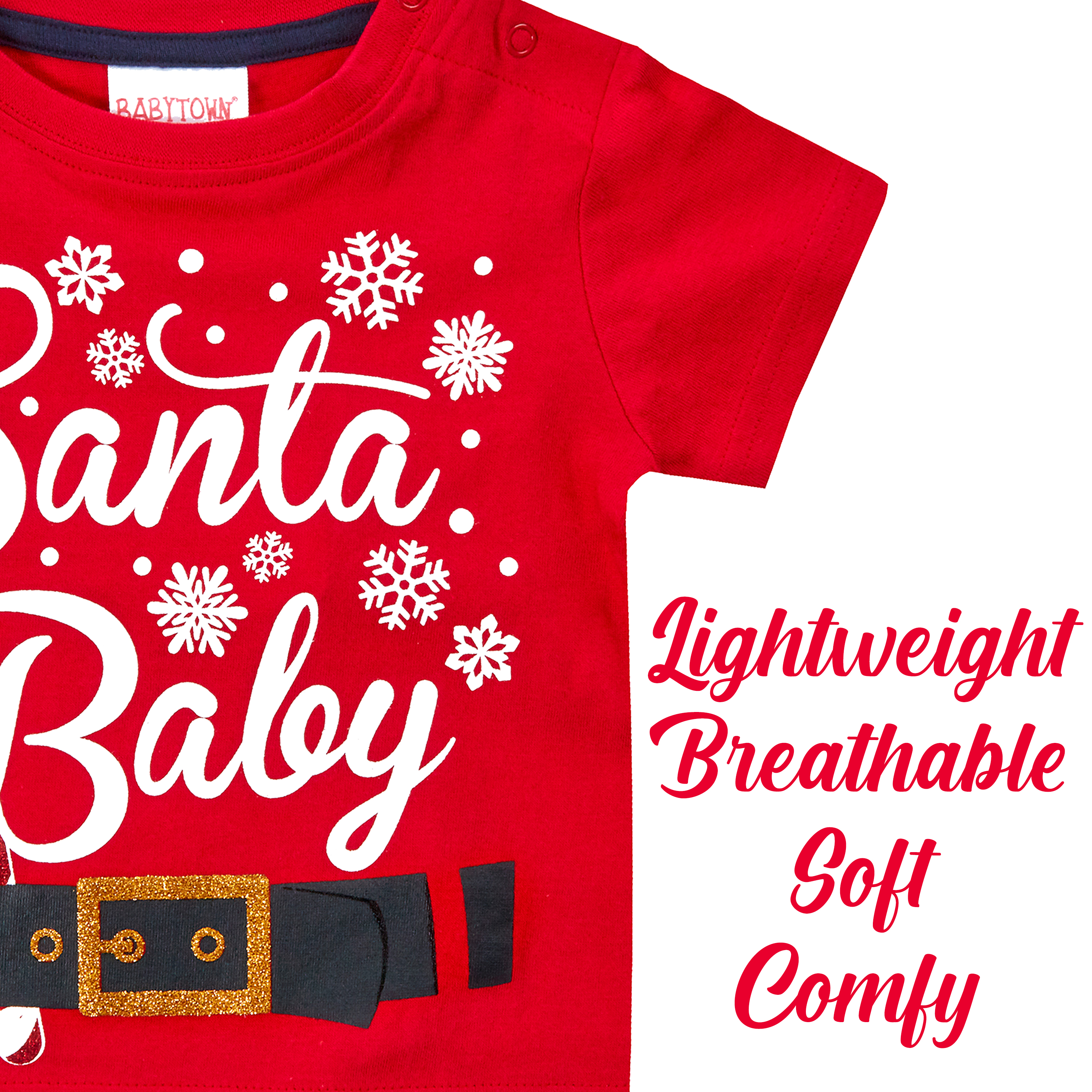 Metzuyan Baby Girls Boys Unisex Printed T-Shirts Christmas Novelty Design 3-24 Months